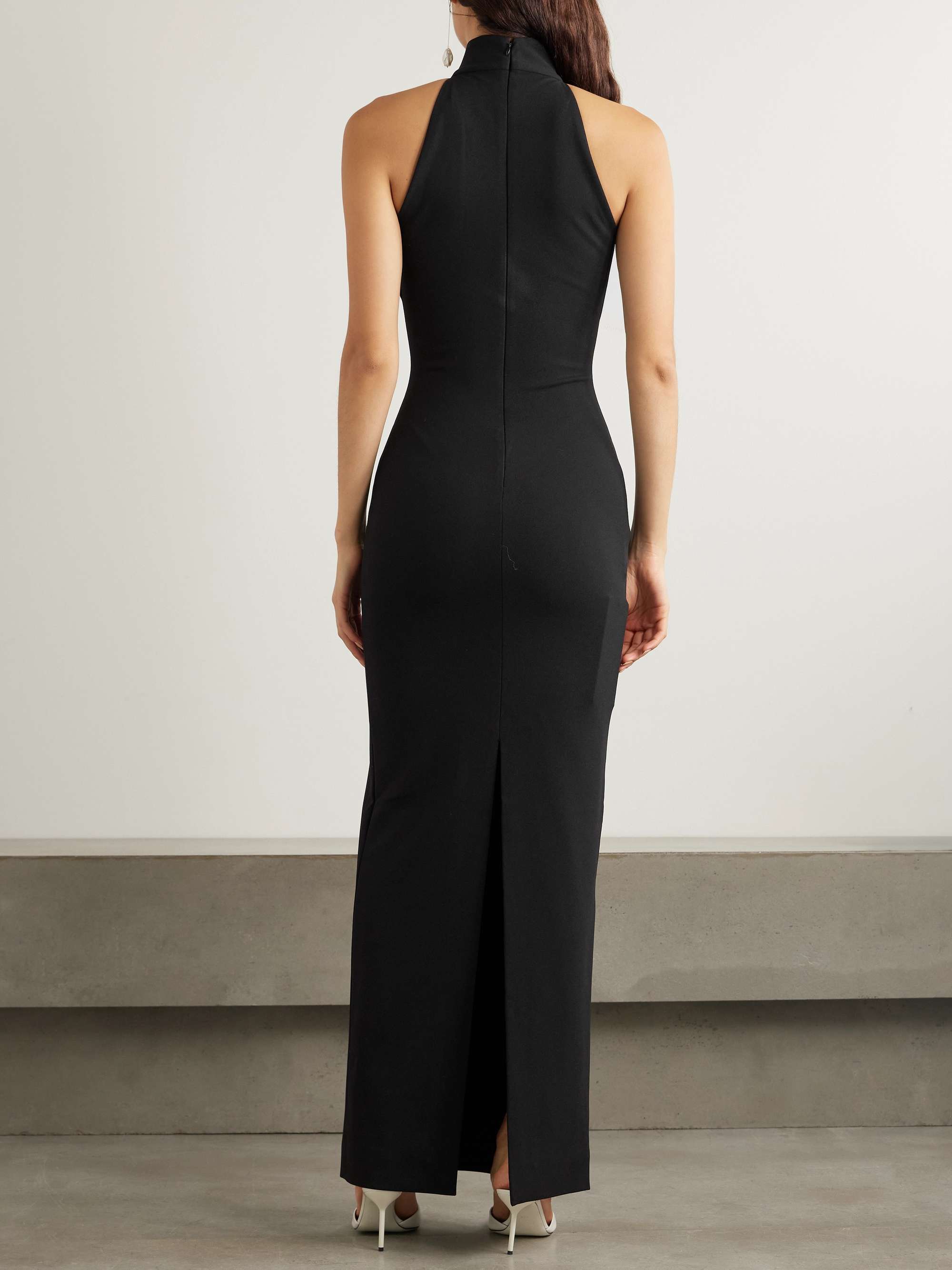 Inaya stretch-crepe halterneck gown view