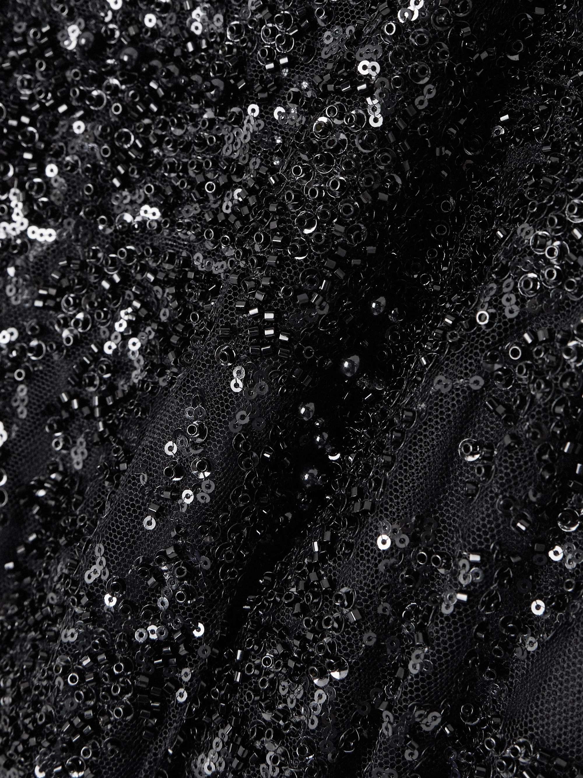 Bead and sequin-embellished tulle gown view