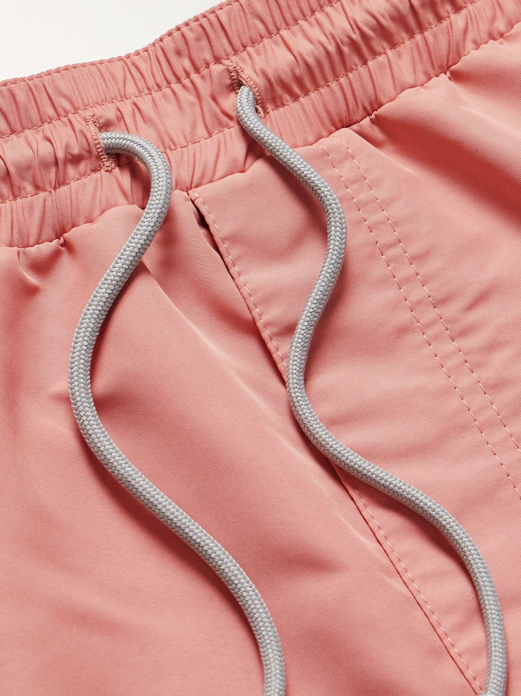 Straight-Leg Mid-Length Logo-Embroidered Swim Shorts view