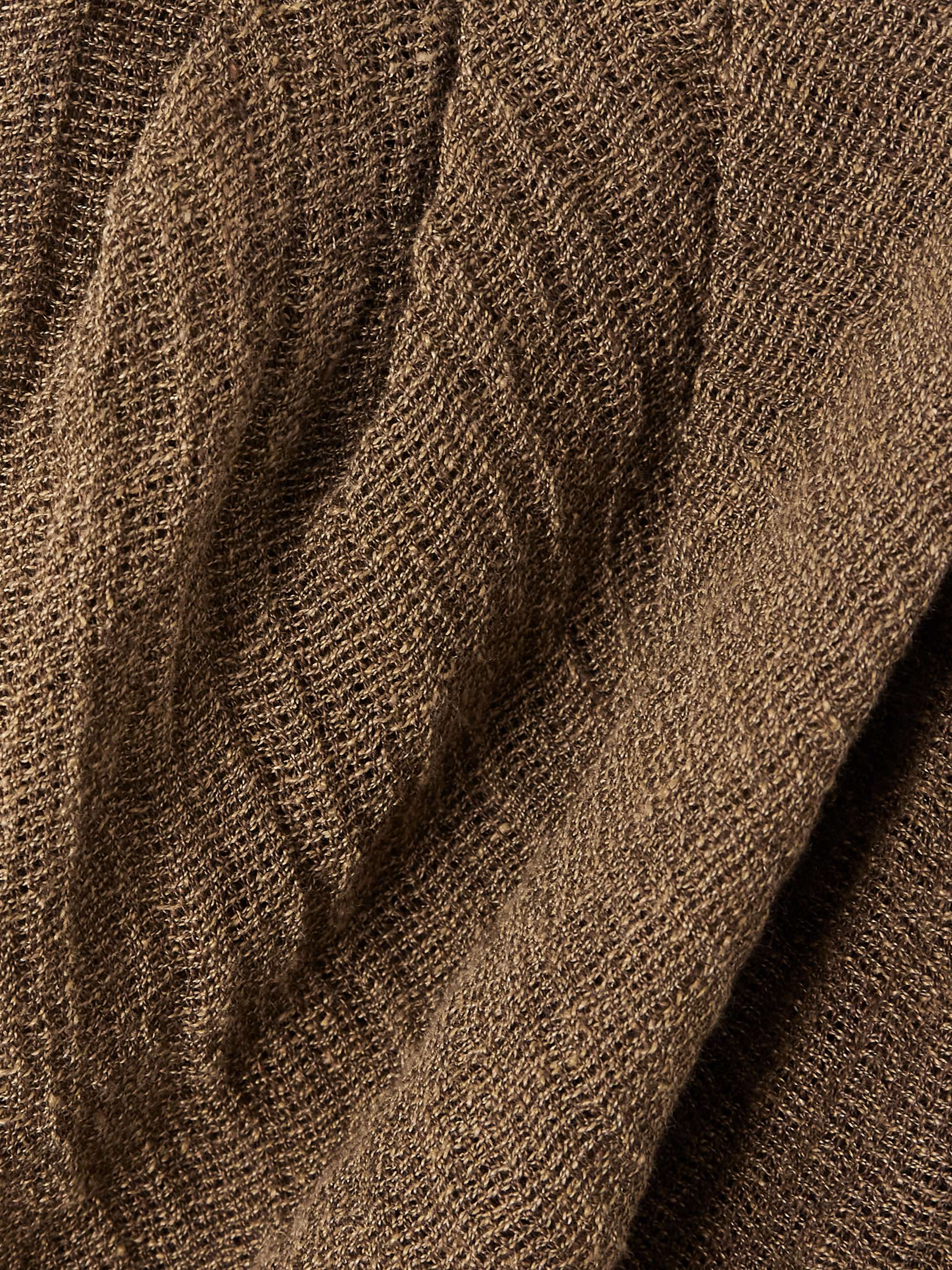Alger cropped organic linen-gauze top view