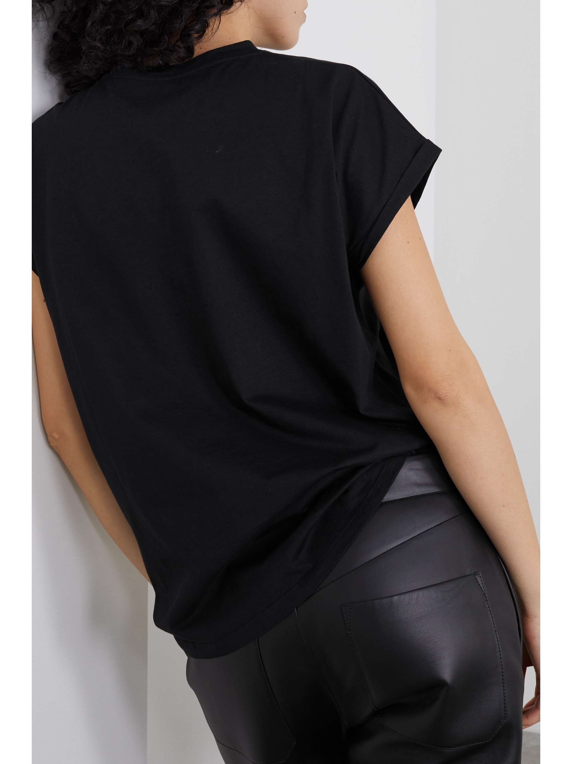 Flocked cotton-jersey T-shirt view