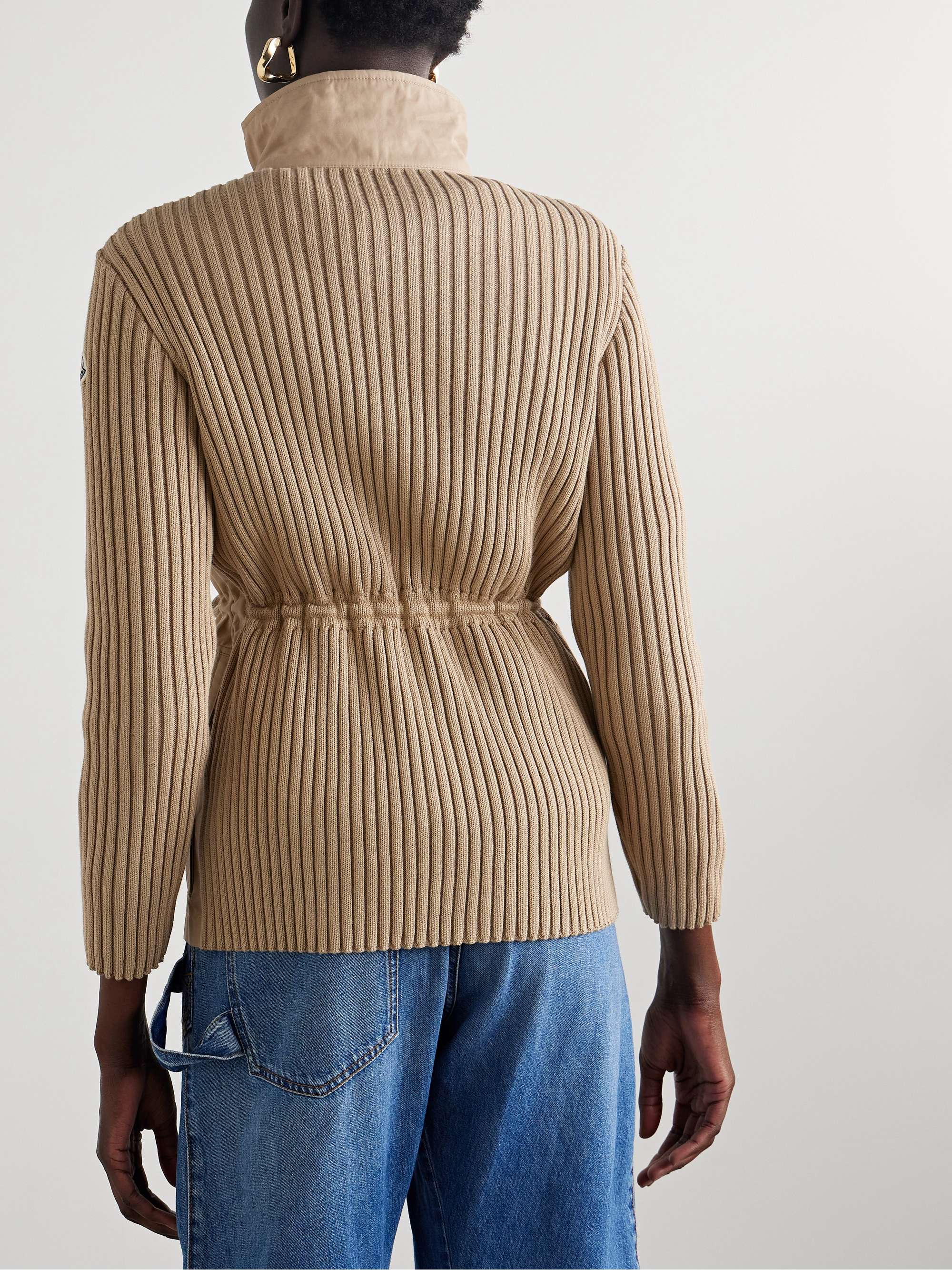 Appliquéd ribbed twill and cotton-blend jacket view