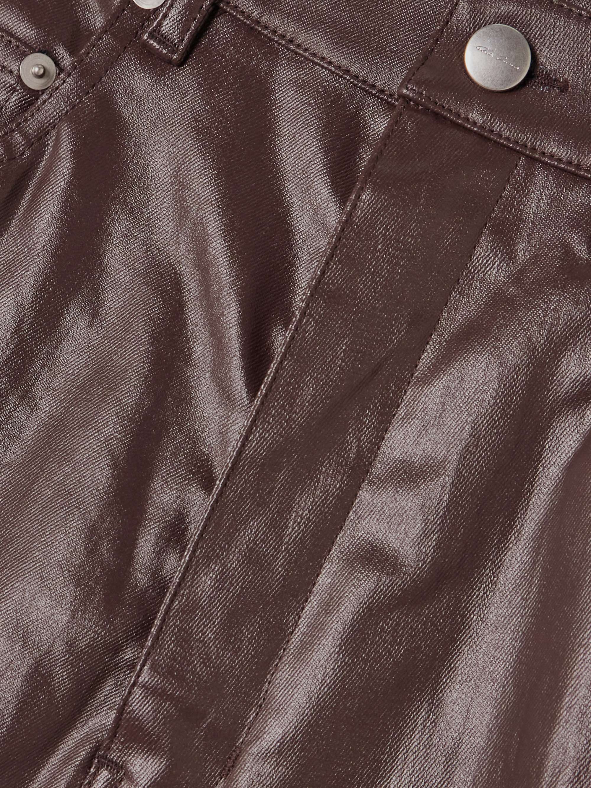 Bolan coated high-rise flared jeans view