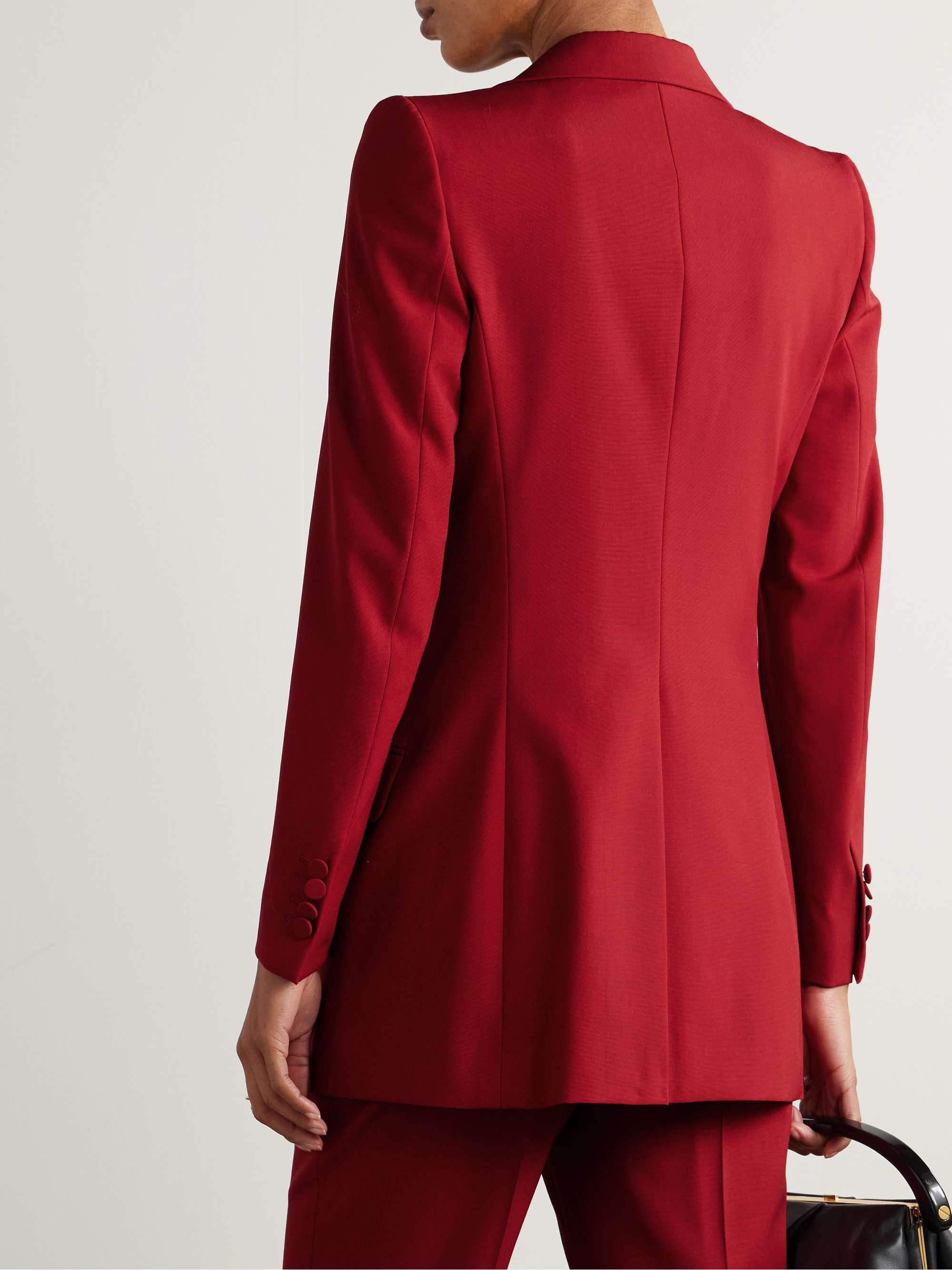 Double-breasted wool blazer view