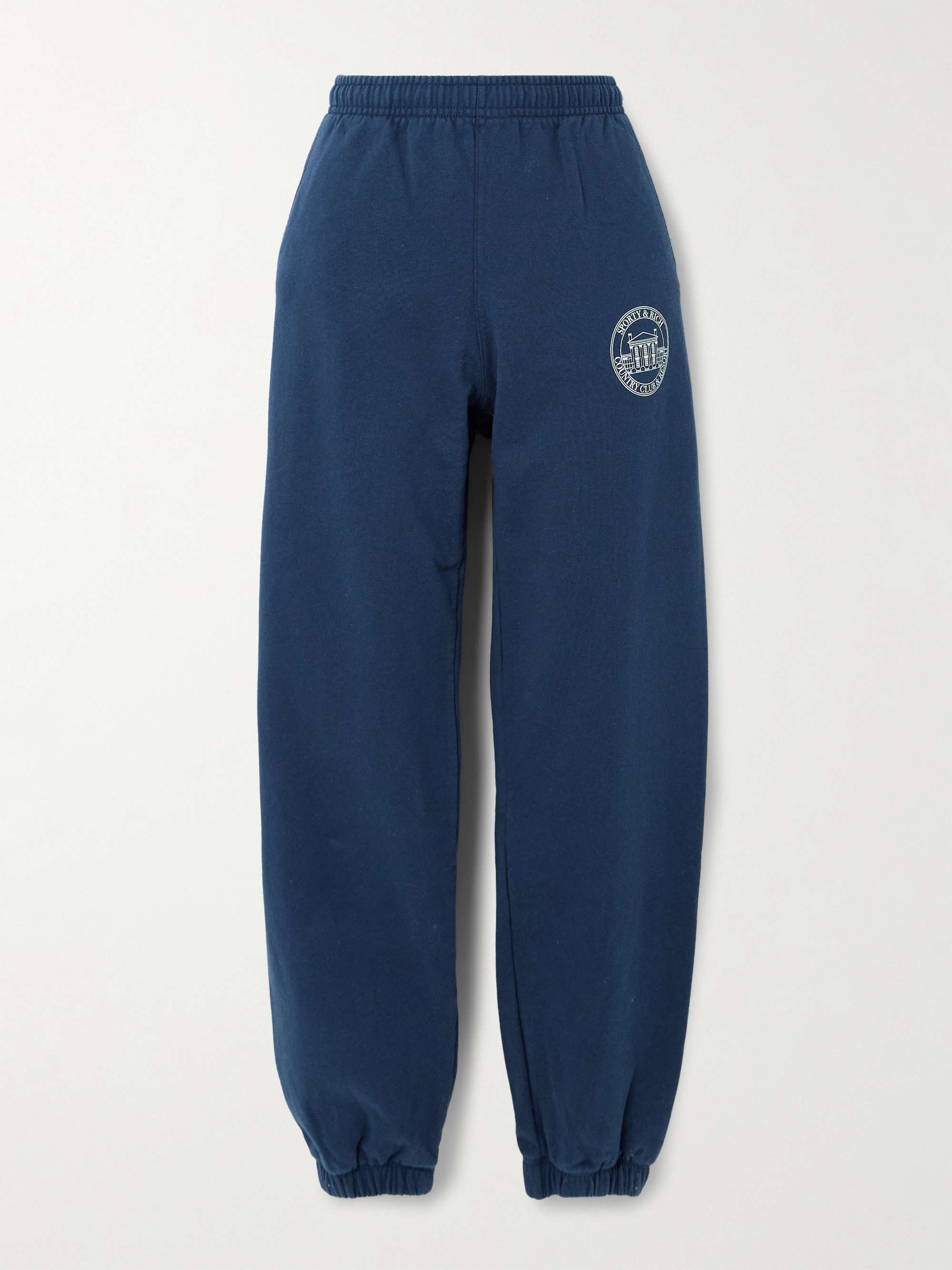Vendome Resort printed cotton-jersey tapered track pants view