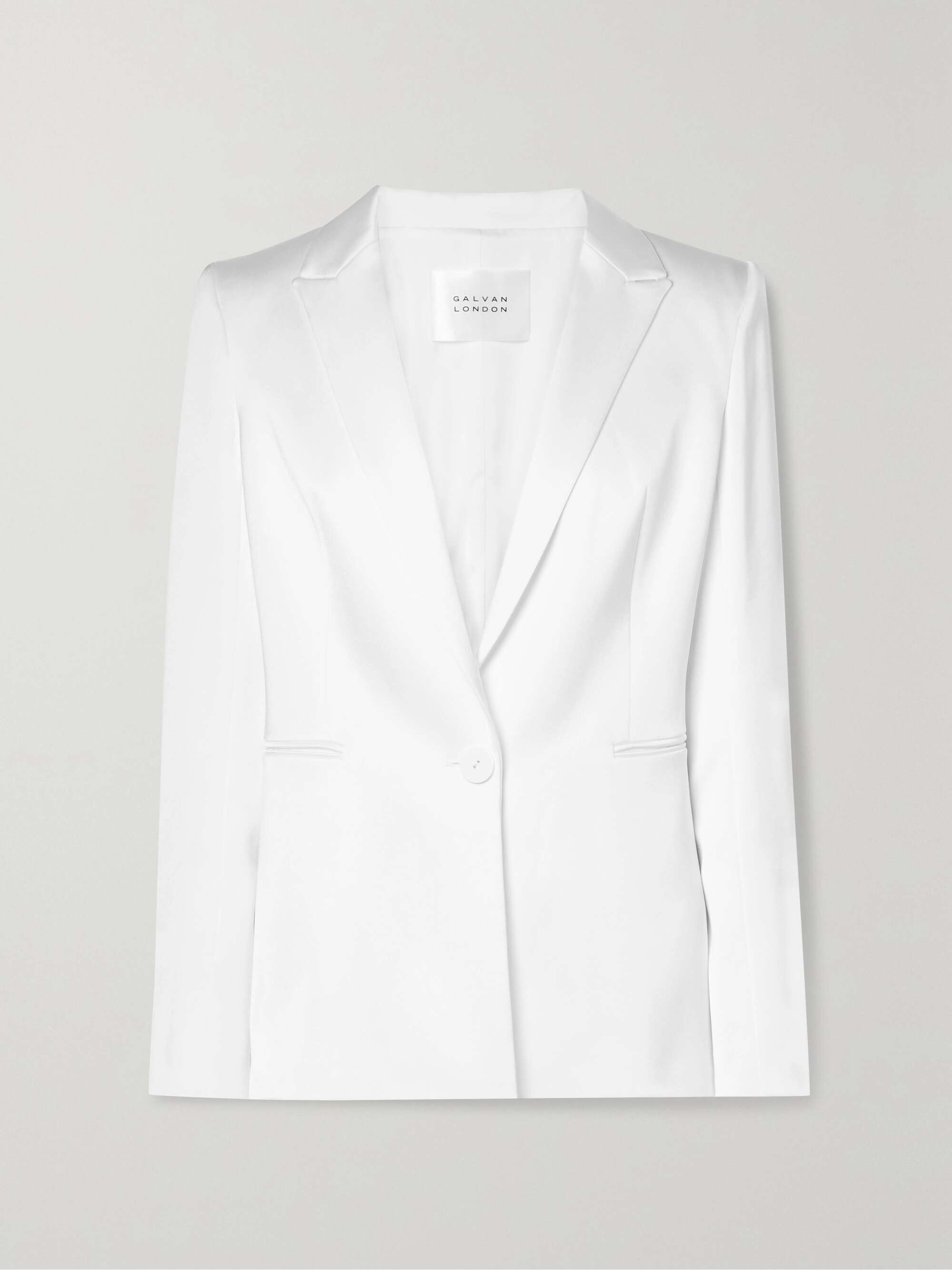 Sculpted satin blazer view