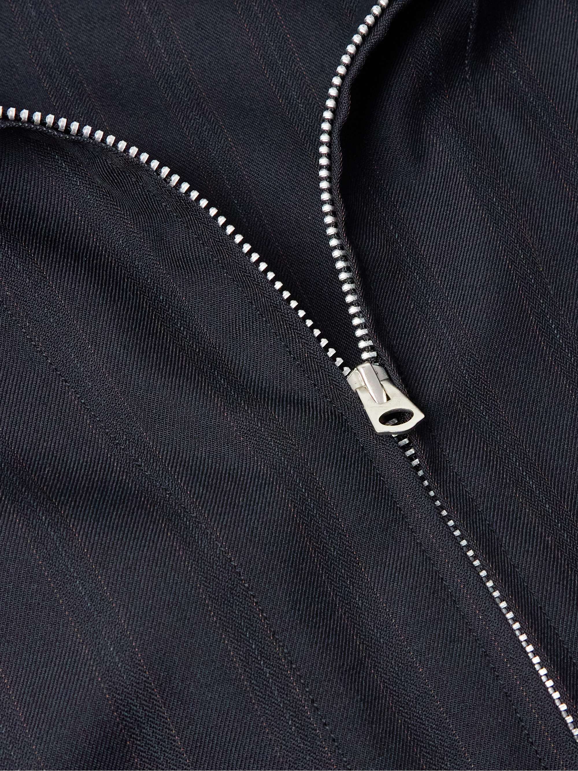 Fly Pinstriped Wool and Silk-Blend Twill Jacket view