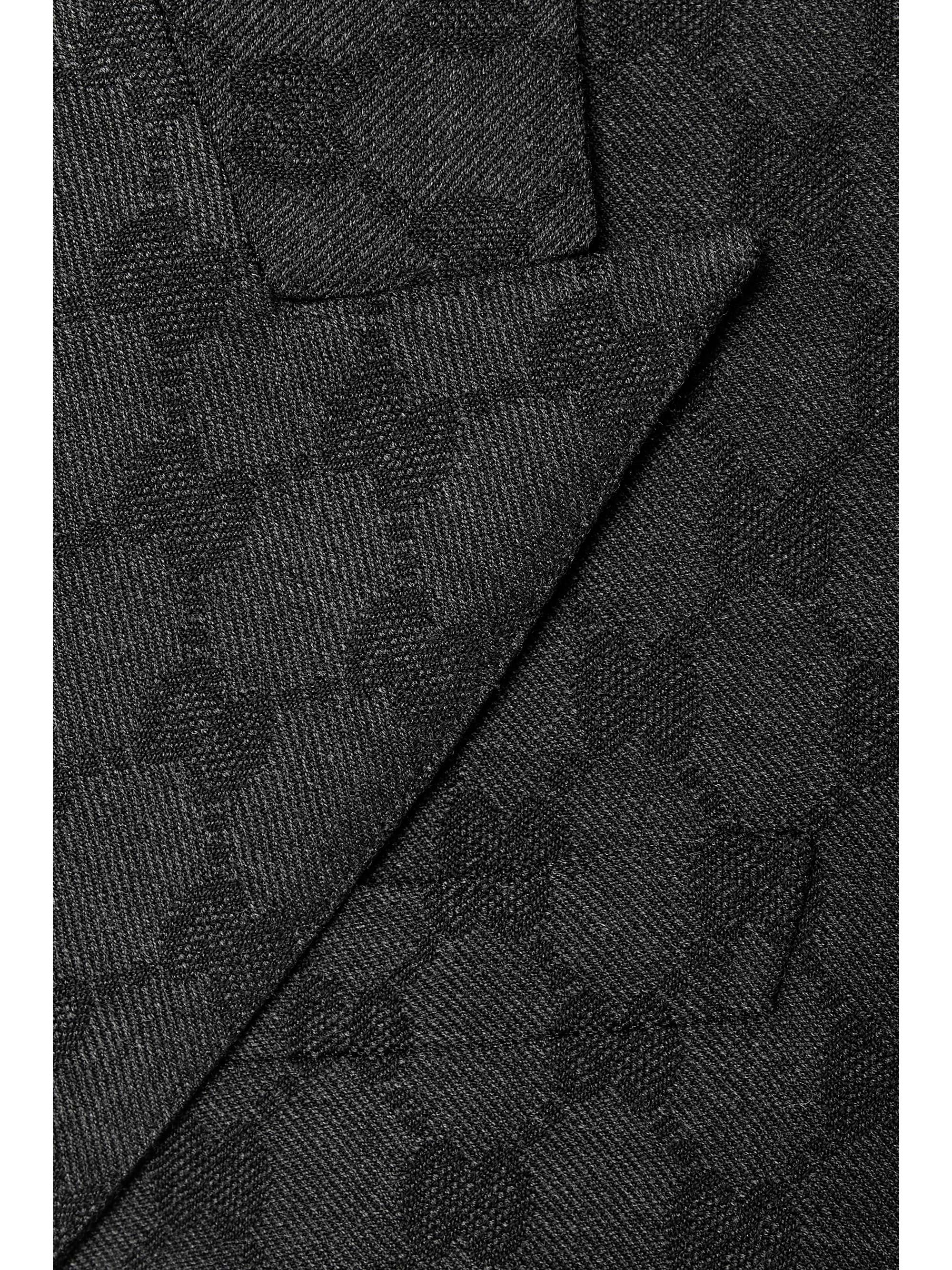 Double-breasted wool-jacquard blazer view