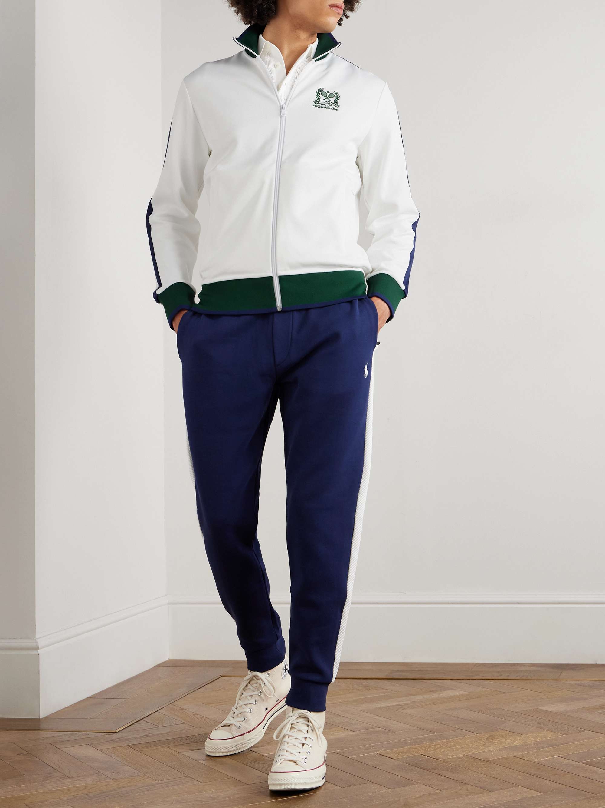 + Wimbledon Logo-Embroidered Piqué Track Jacket view