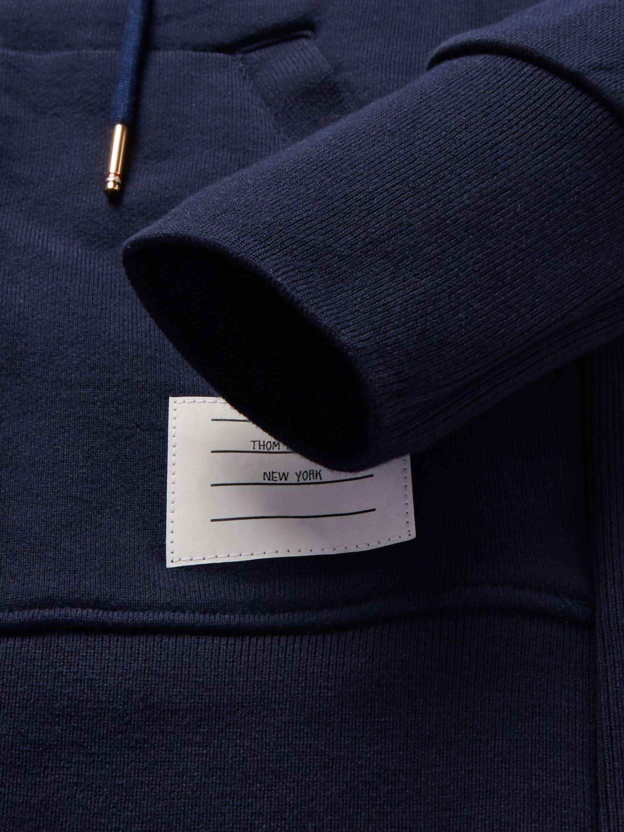 Slim-Fit Striped Loopback Cotton-Jersey Zip-Up Hoodie view