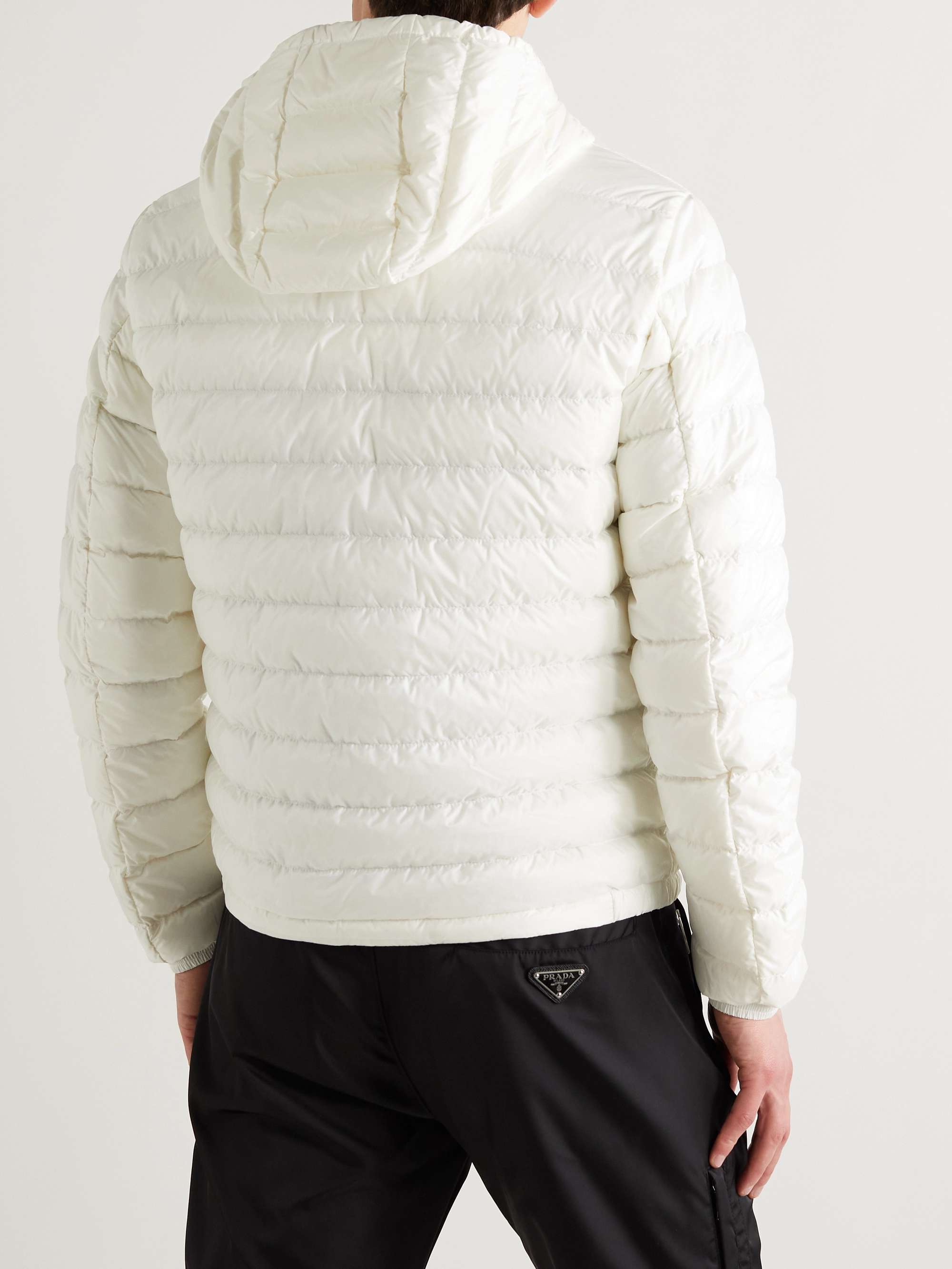 Lihou Grosgrain-Trimmed Quilted Shell Hooded Down Jacket view
