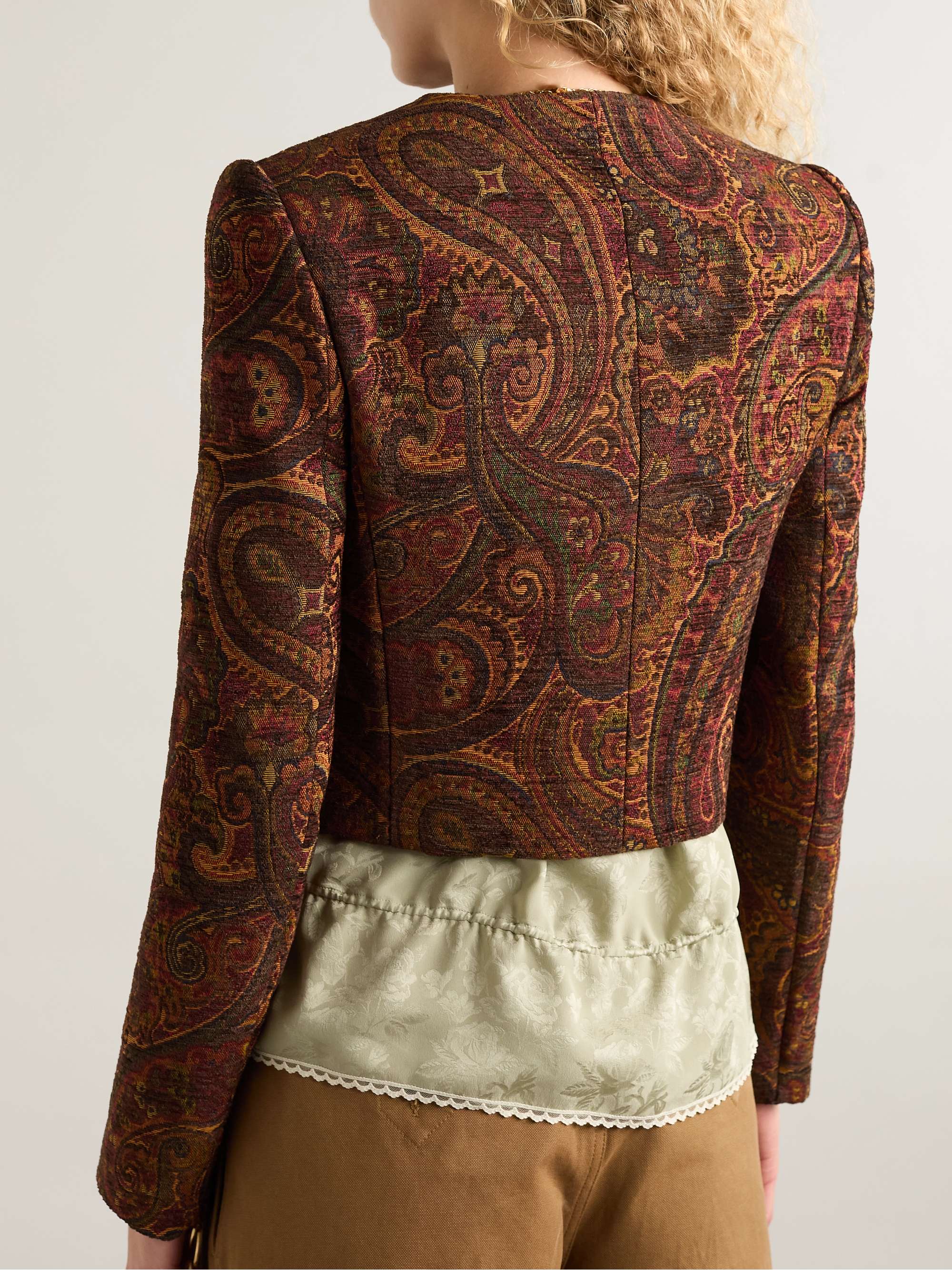 Cropped jacquard jacket view