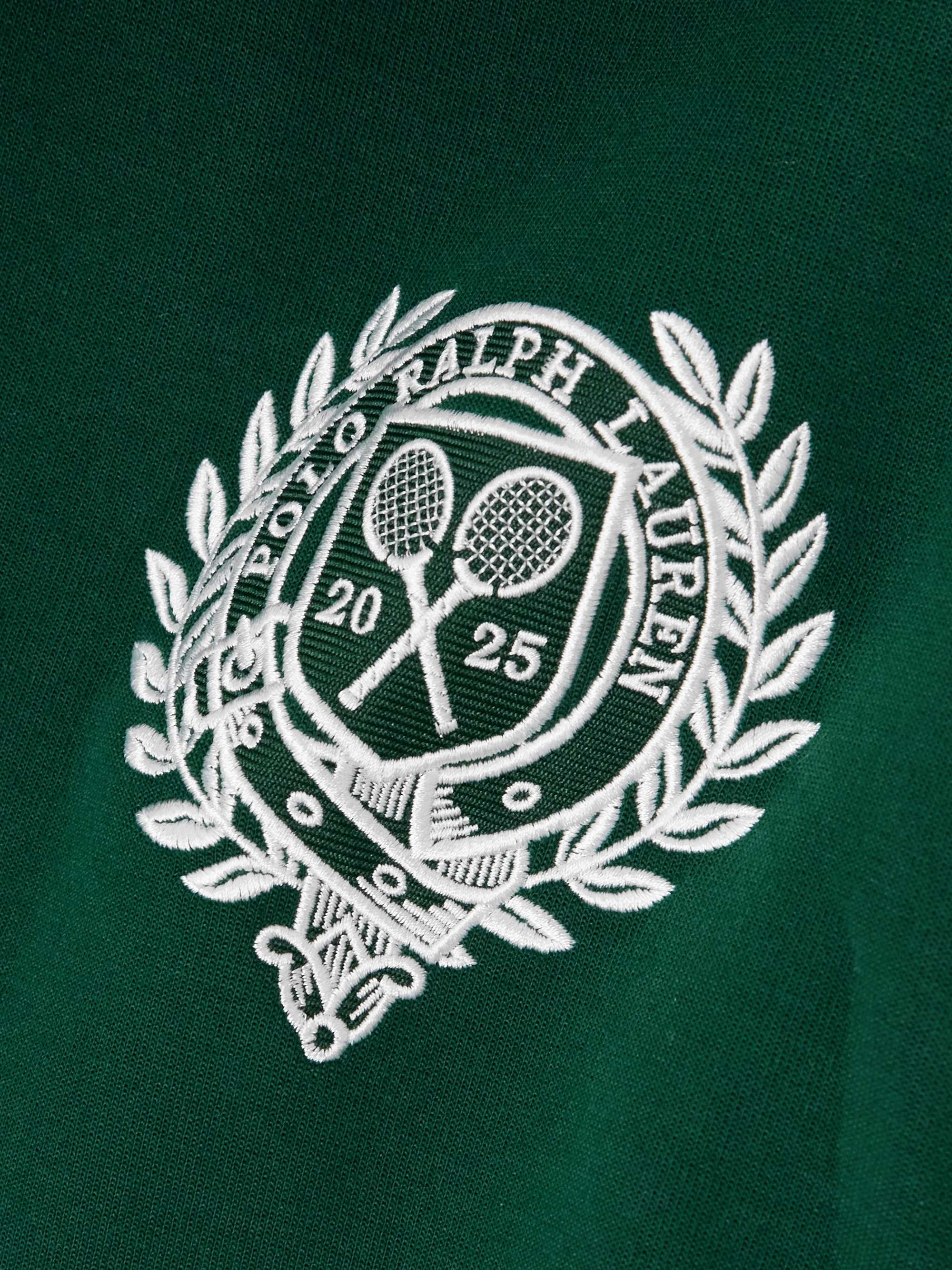 + Wimbledon striped embroidered cotton-blend jersey bomber jacket view