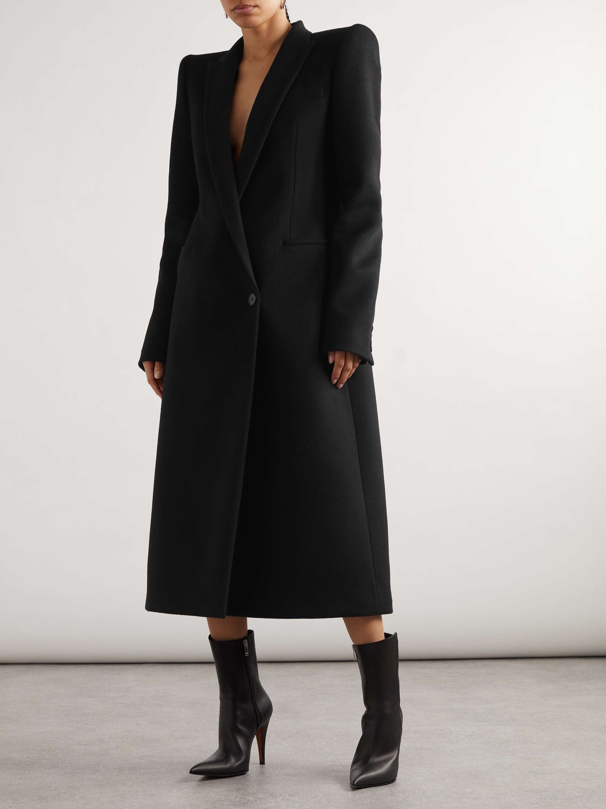 Wool and cashmere-blend coat view