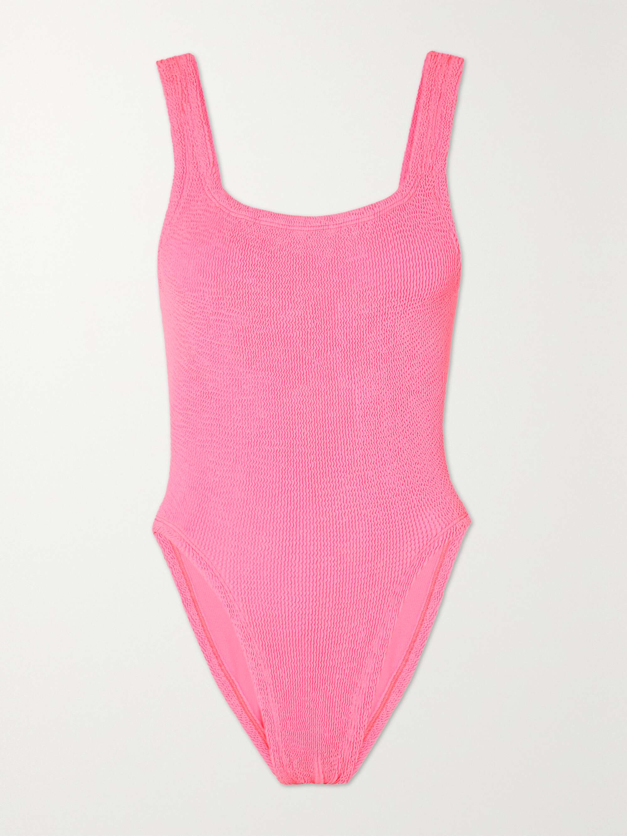 + NET SUSTAIN open-back seersucker swimsuit view