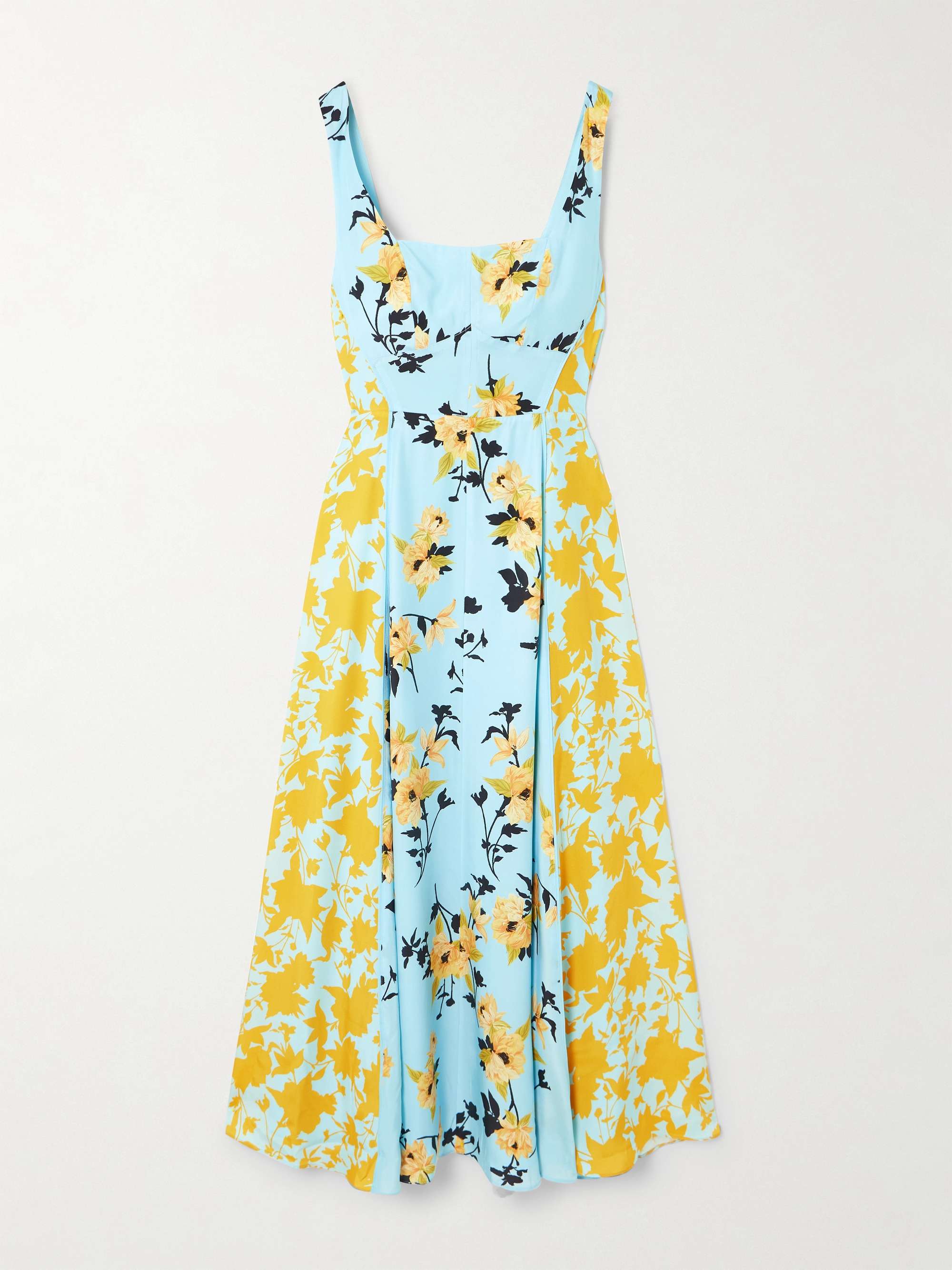 Floral-print silk maxi dress view