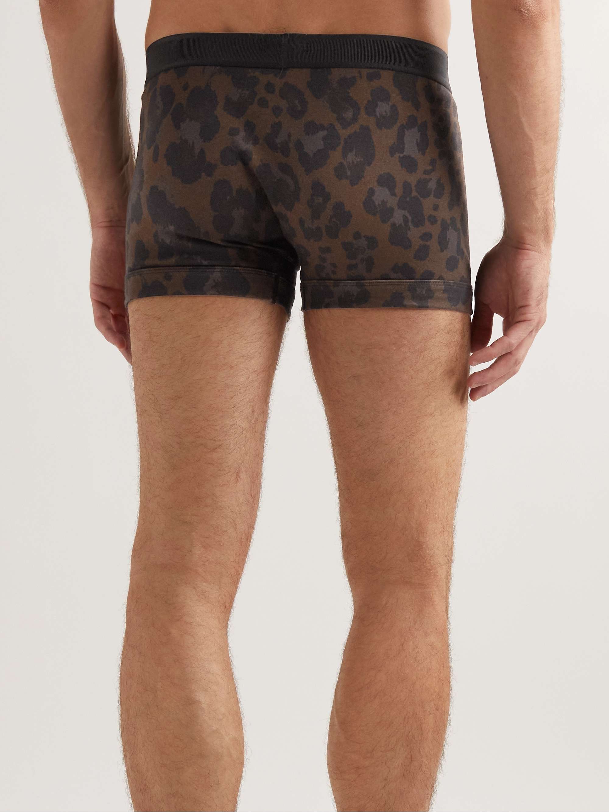 Leopard-Print Stretch-Cotton Boxer Briefs view