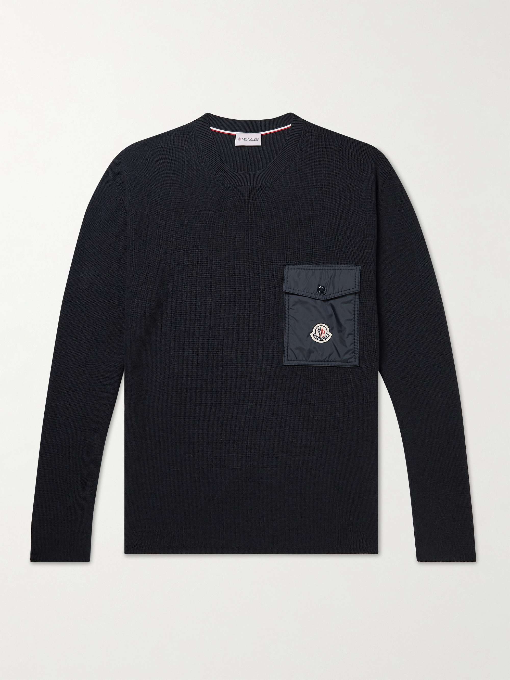 Logo-Appliquéd Shell-Trimmed Cotton Sweater view