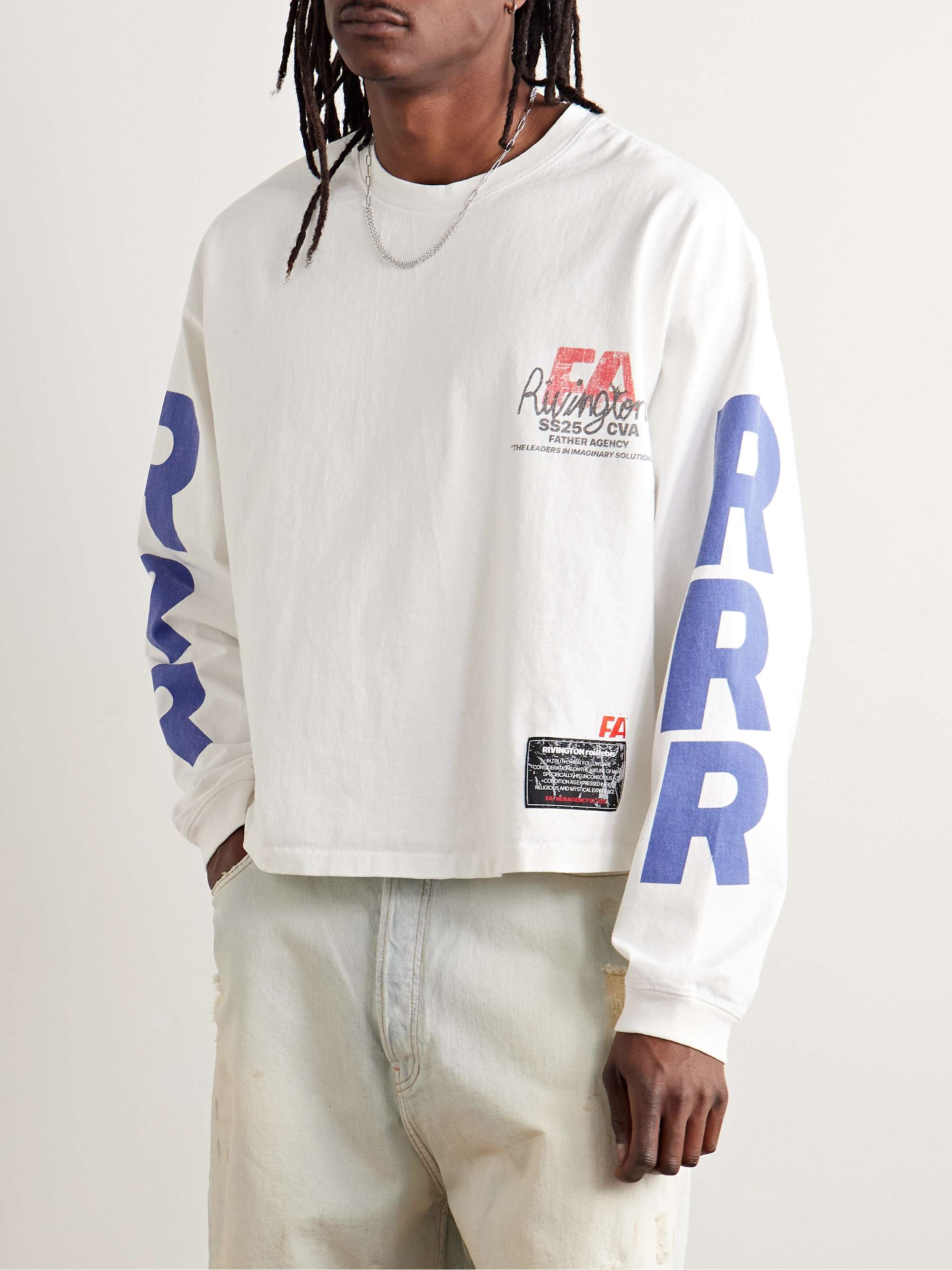 FA.CO Cropped Logo-Print Cotton-Jersey T-Shirt view