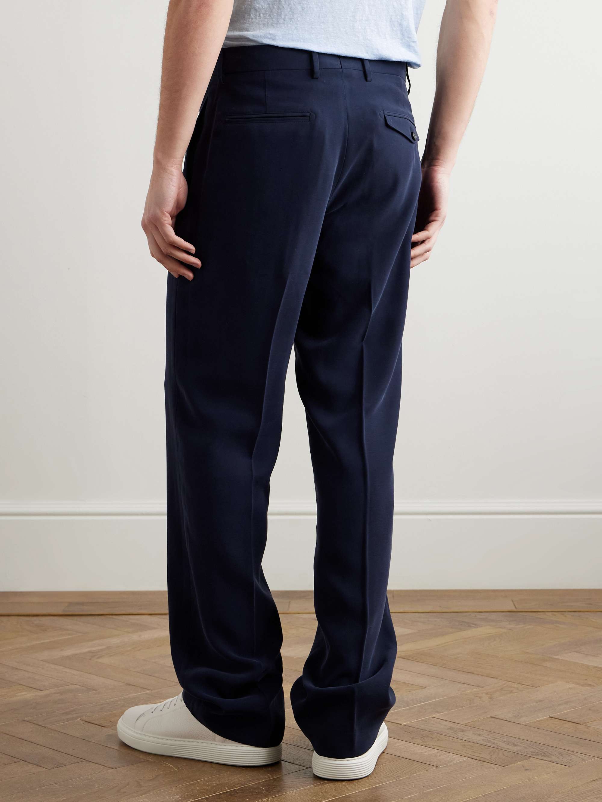 Wide-leg Twill Trousers view