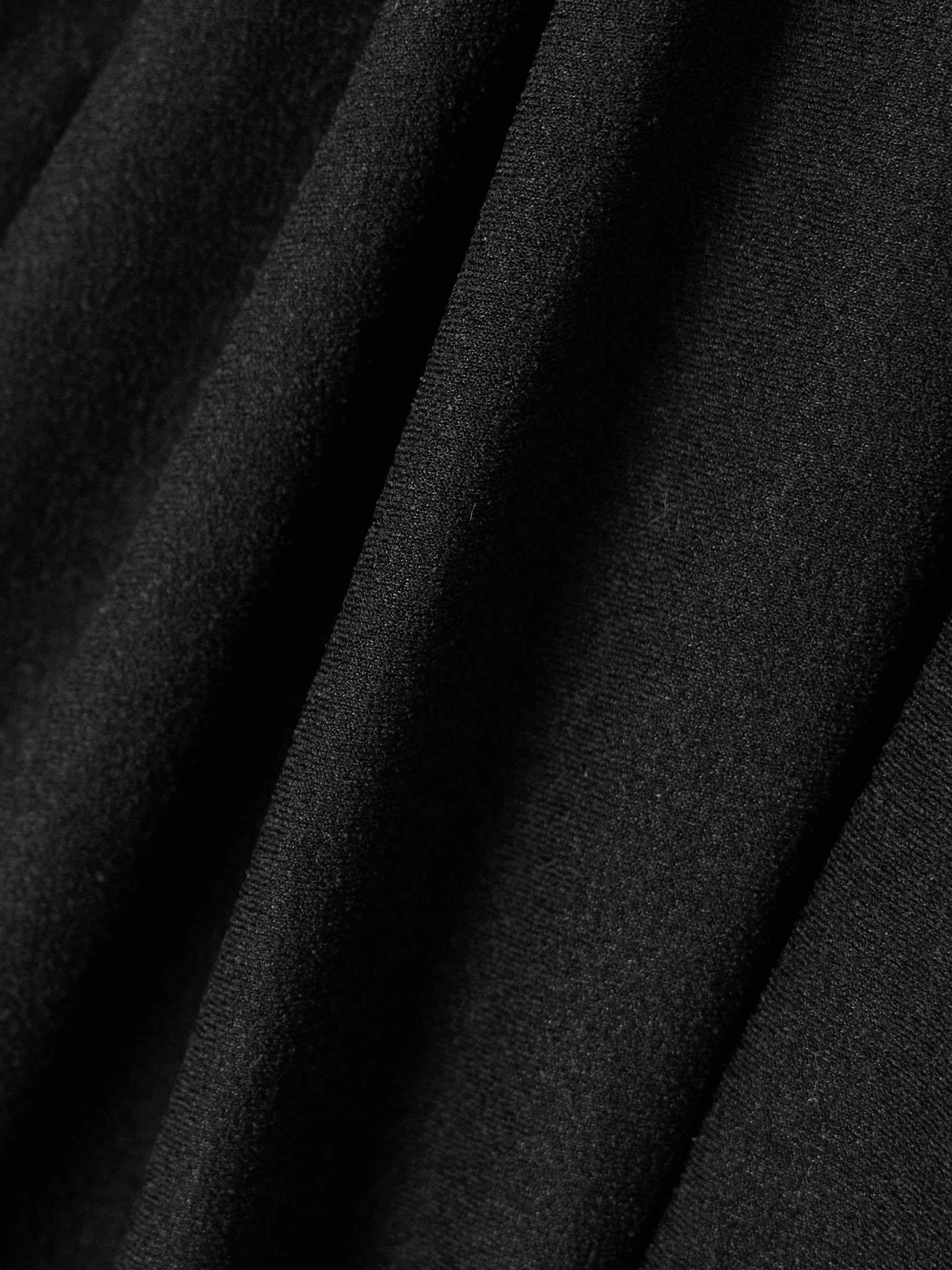 Hooded draped stretch-silk gown view