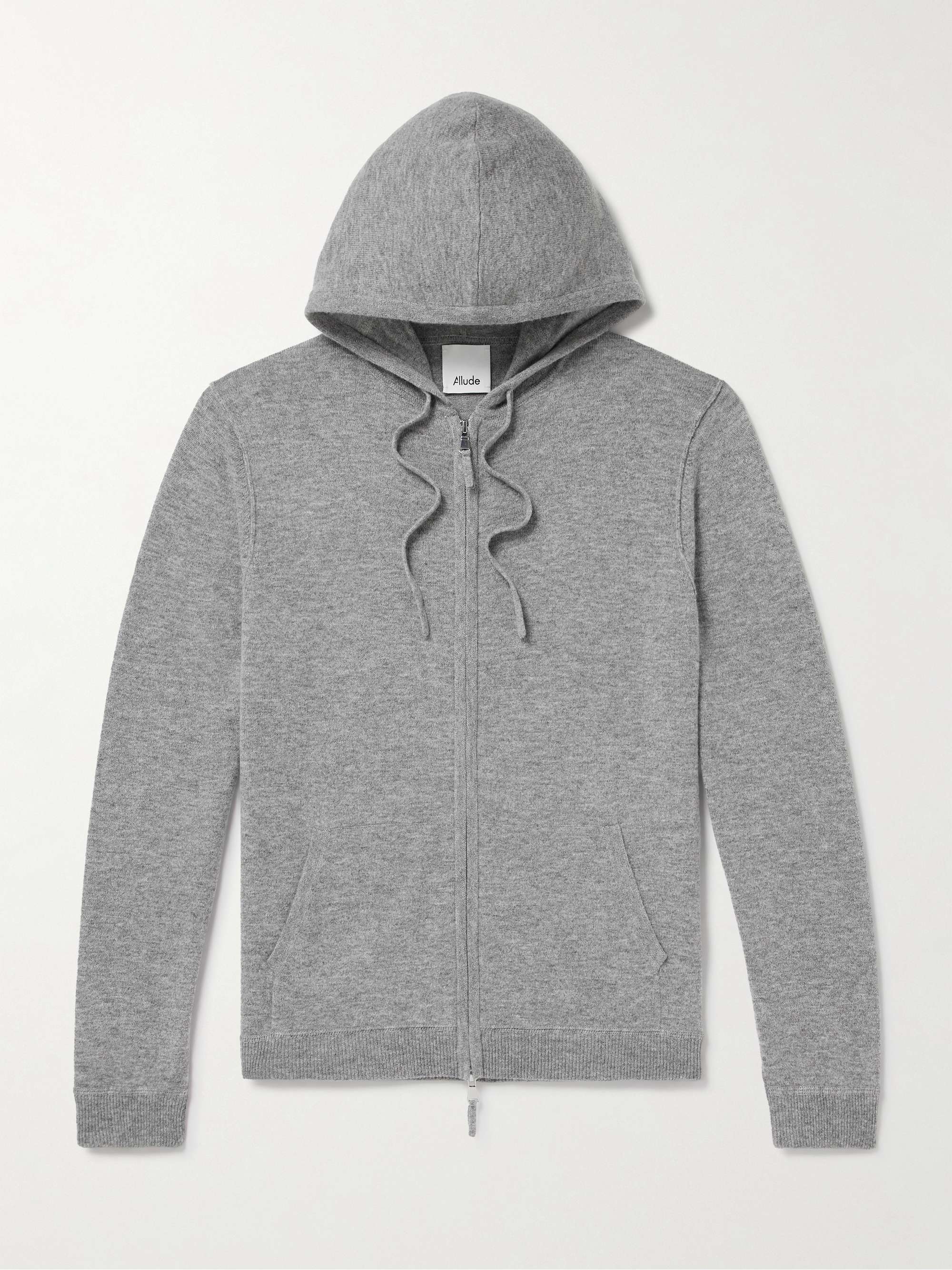 Virgin Wool and Cashmere-Blend Zip-Up Hoodie view