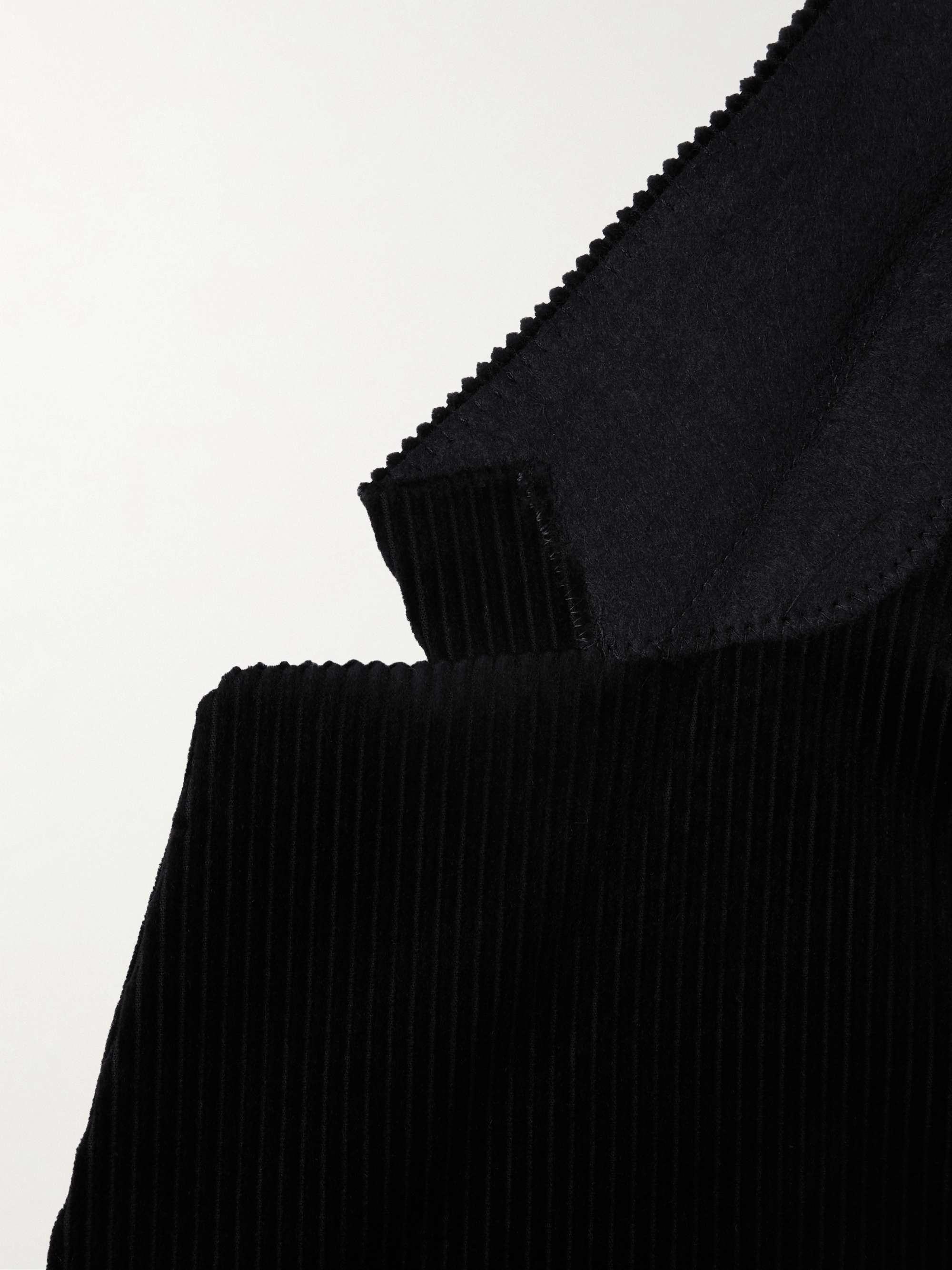 Double Breasted Cotton and Cashmere-Blend Corduroy Blazer view