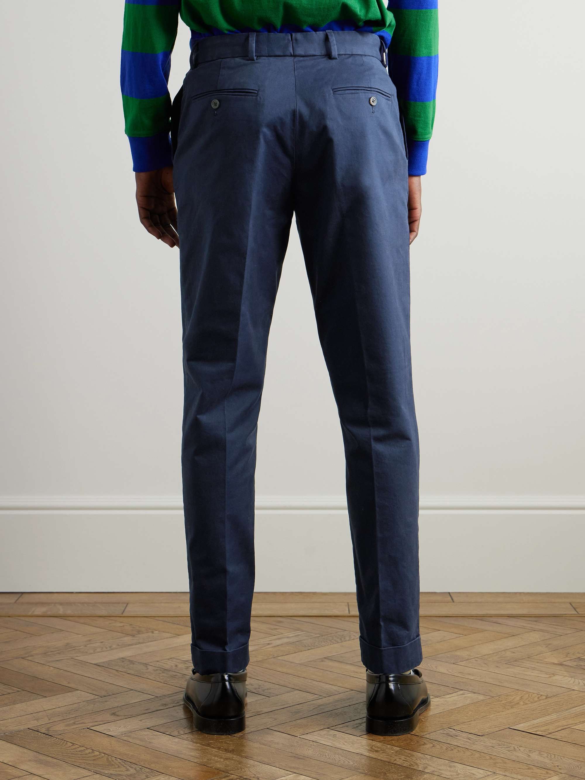 Chester Straight-Leg Cotton-Blend Twill Suit Trousers view