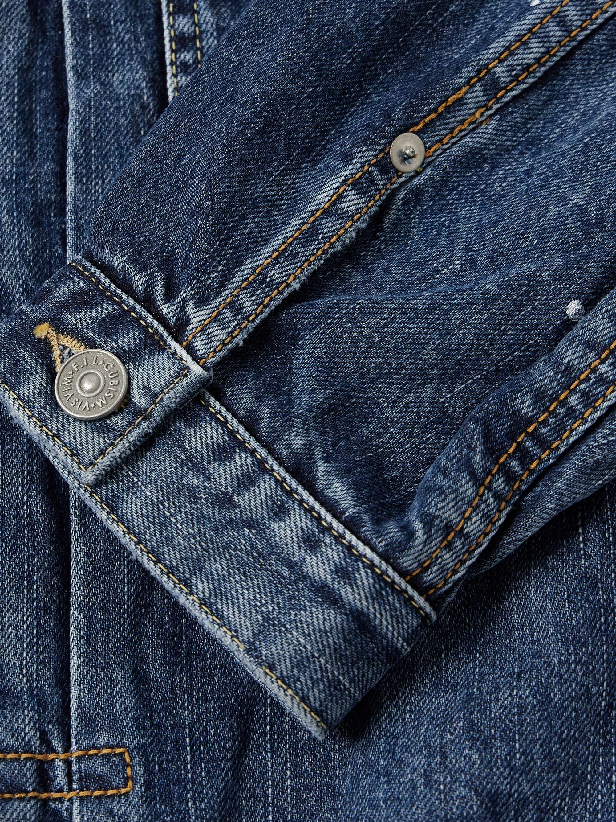 Social Sculpture 101 Paint-Splattered Denim Jacket view