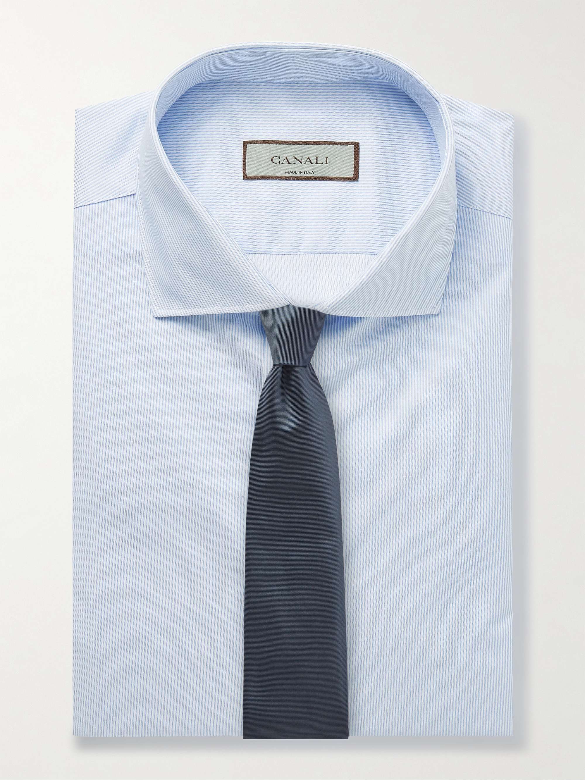 Slim-Fit Striped Impeccabile Cotton Shirt view