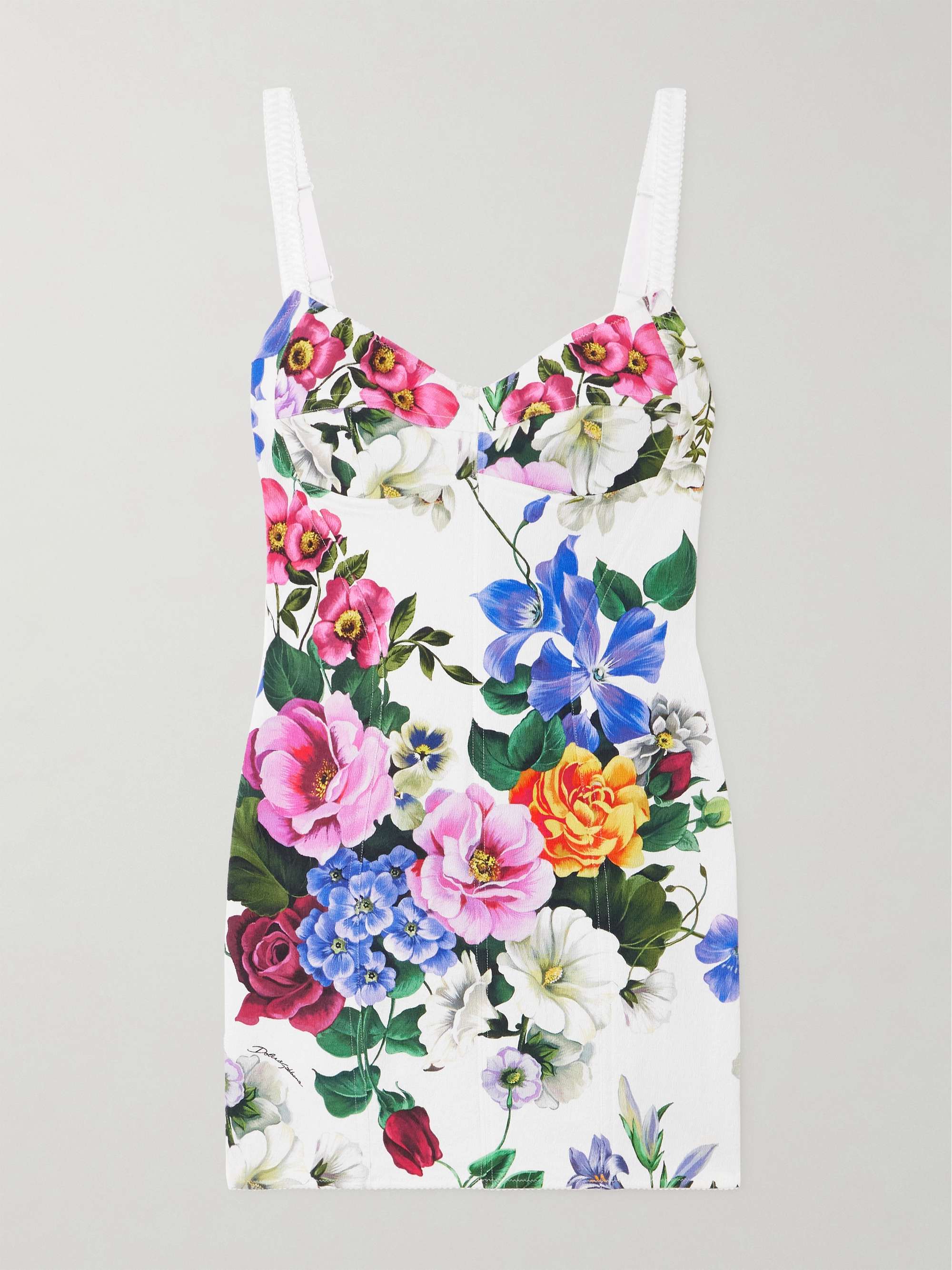 Floral-print woven mini dress view