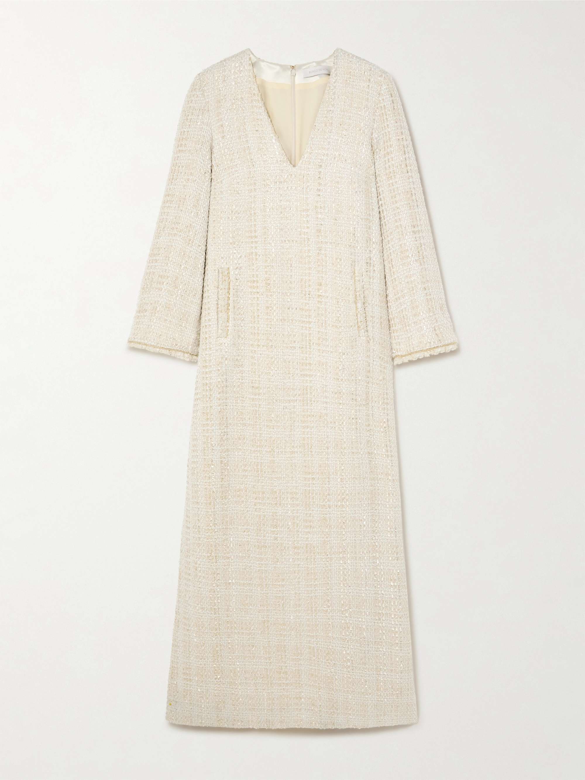 Eponine metallic tweed maxi dress view