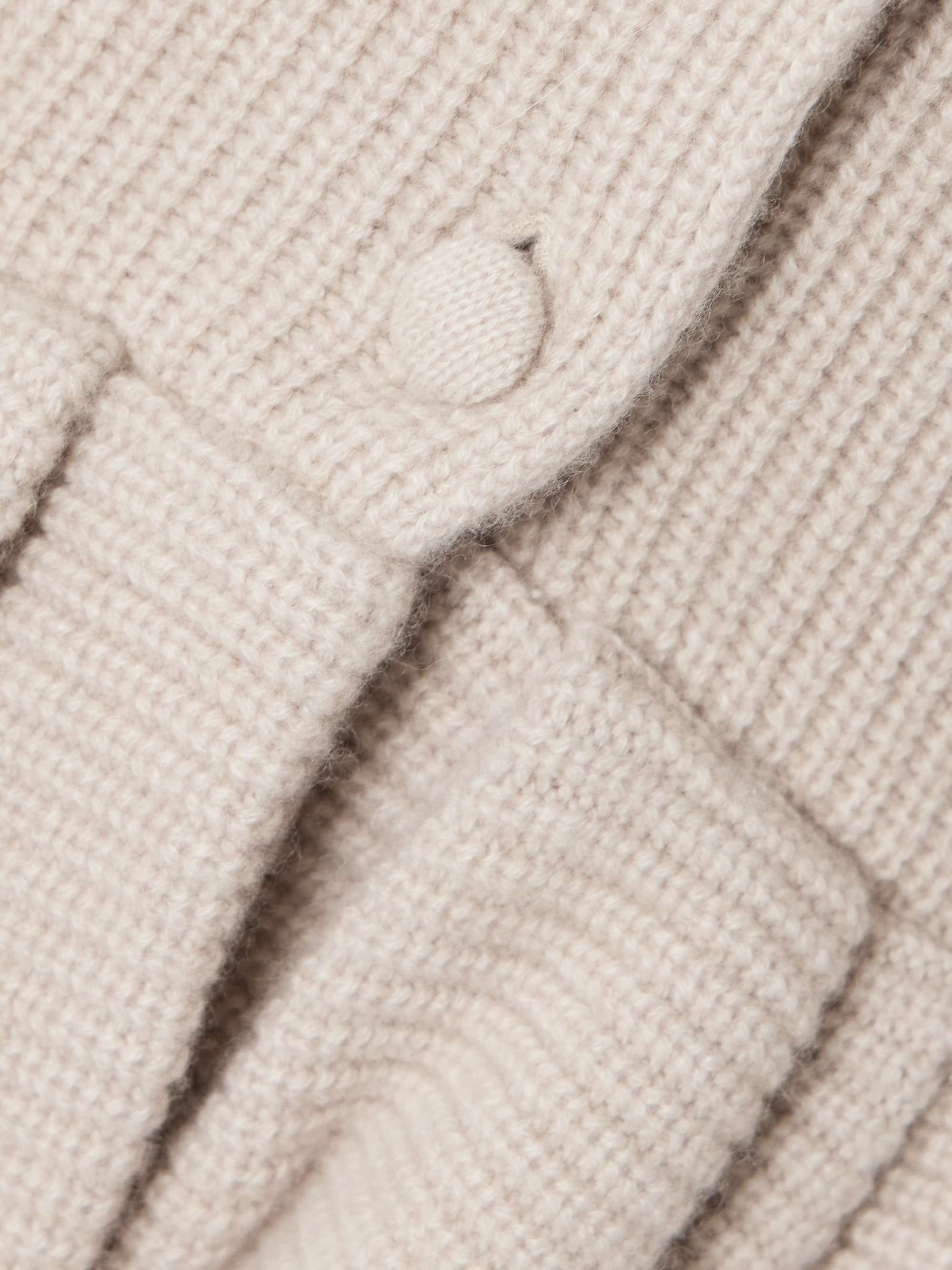 Ruffled cashmere peplum cardigan view