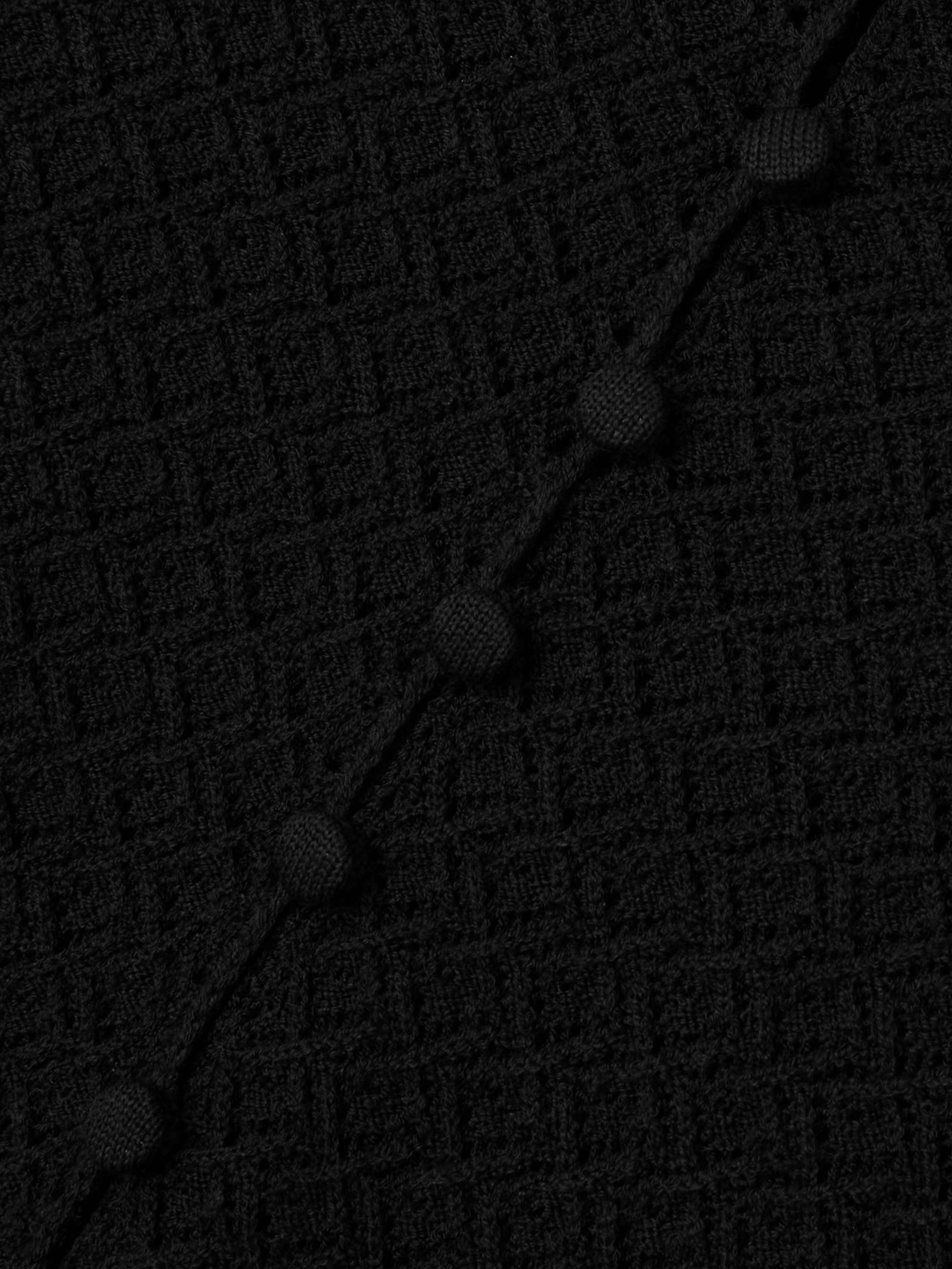 Open-knit wool-blend mini dress view