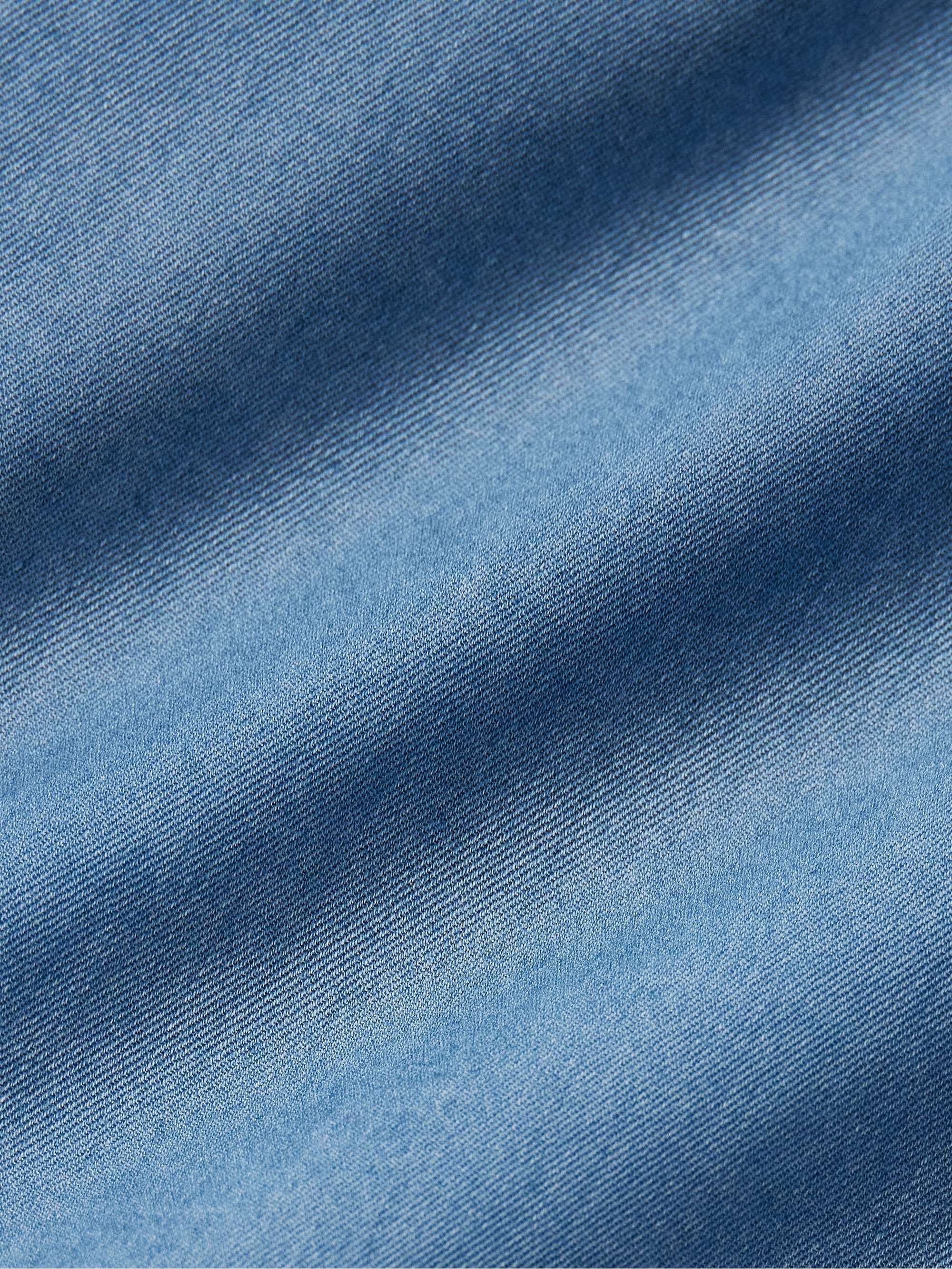 Spread-Collar Cotton-Chambray Shirt view