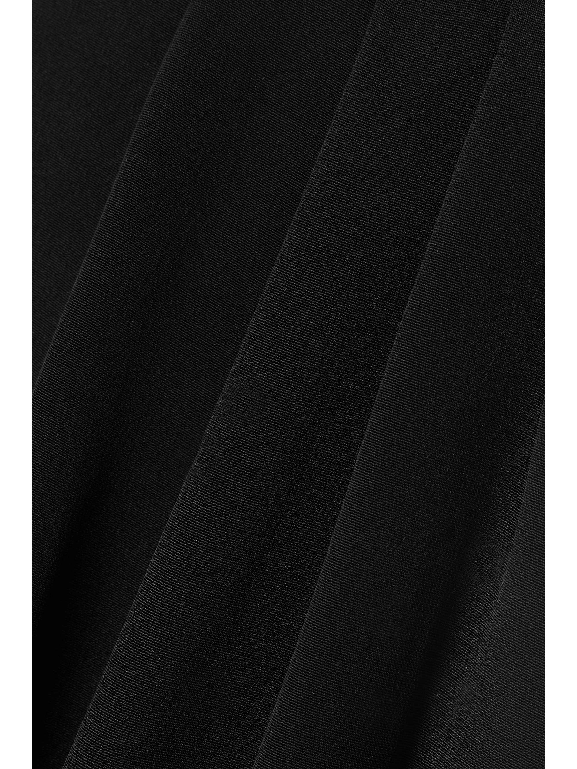 Athina pleated silk-cady maxi wrap skirt view