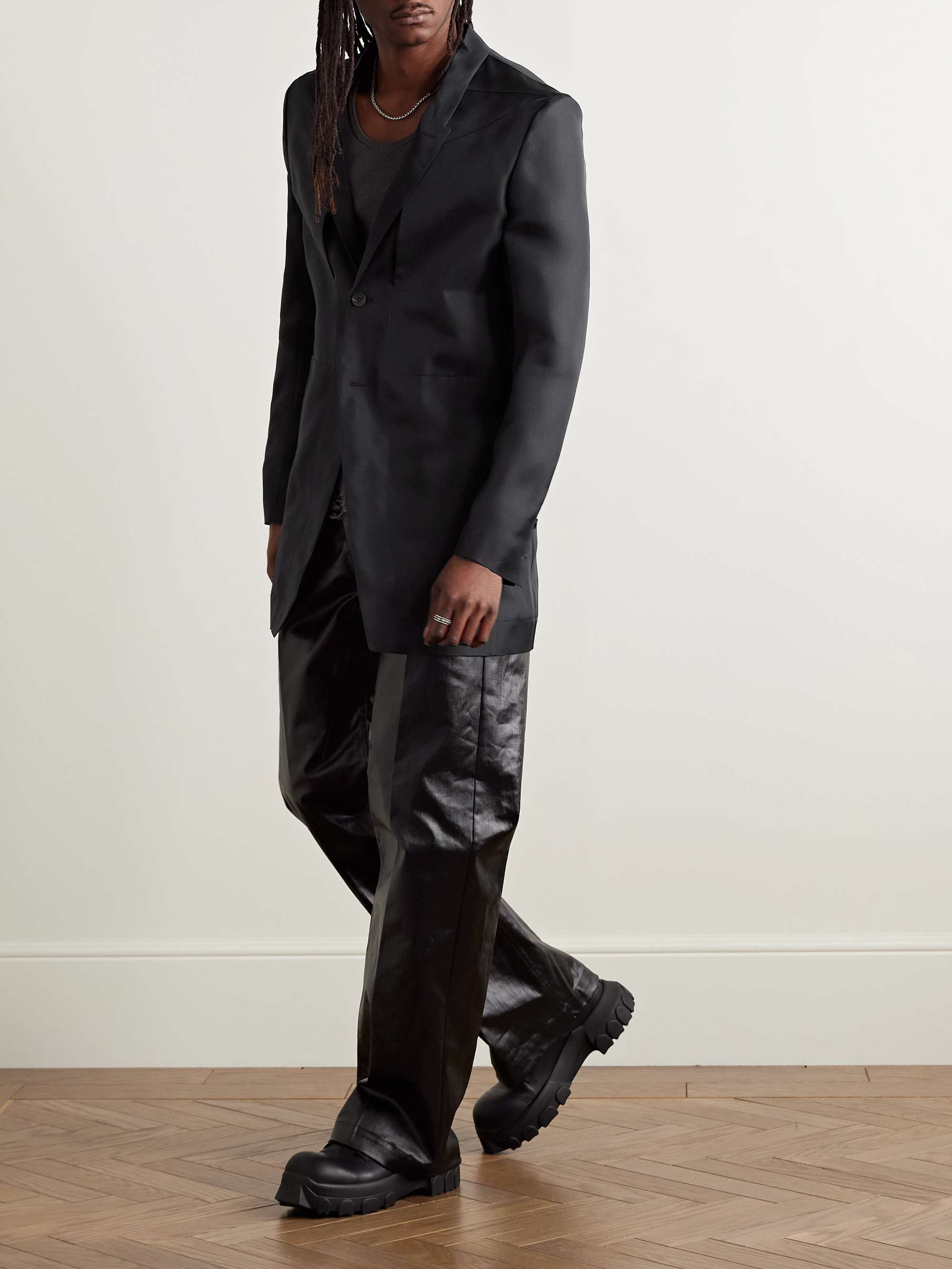 Lido Slim-Fit Silk Grain de Poudre Blazer view