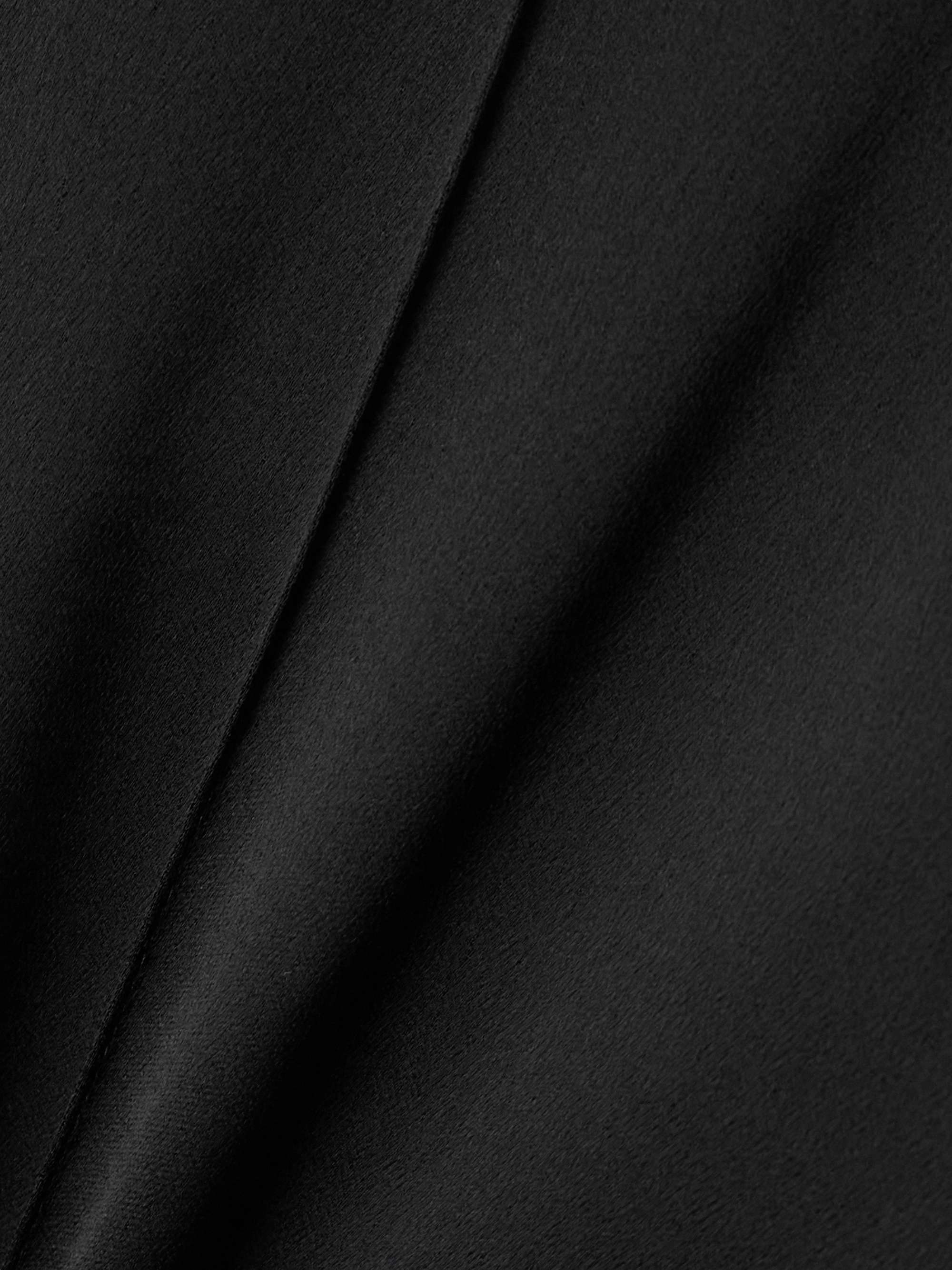 Pleated satin wide-leg pants view