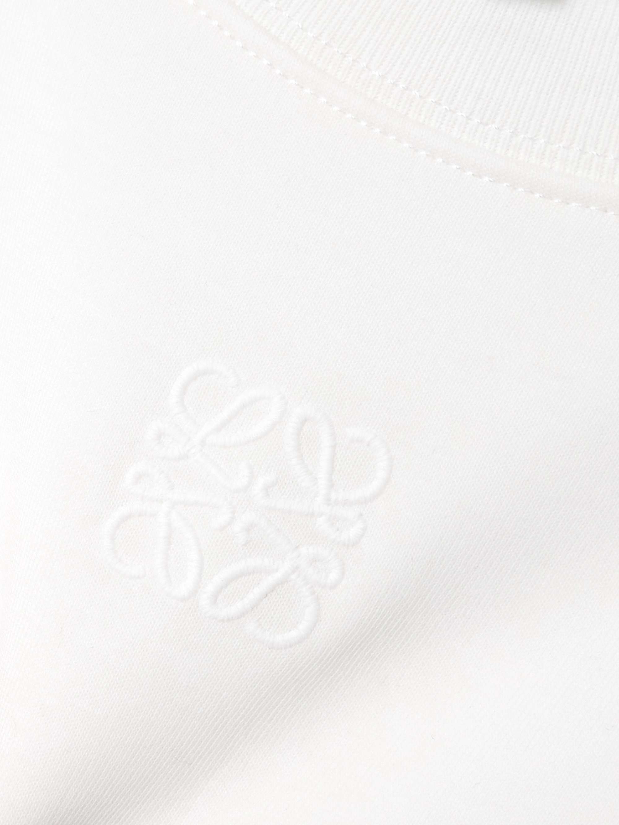 Embroidered cotton-blend jersey T-shirt view