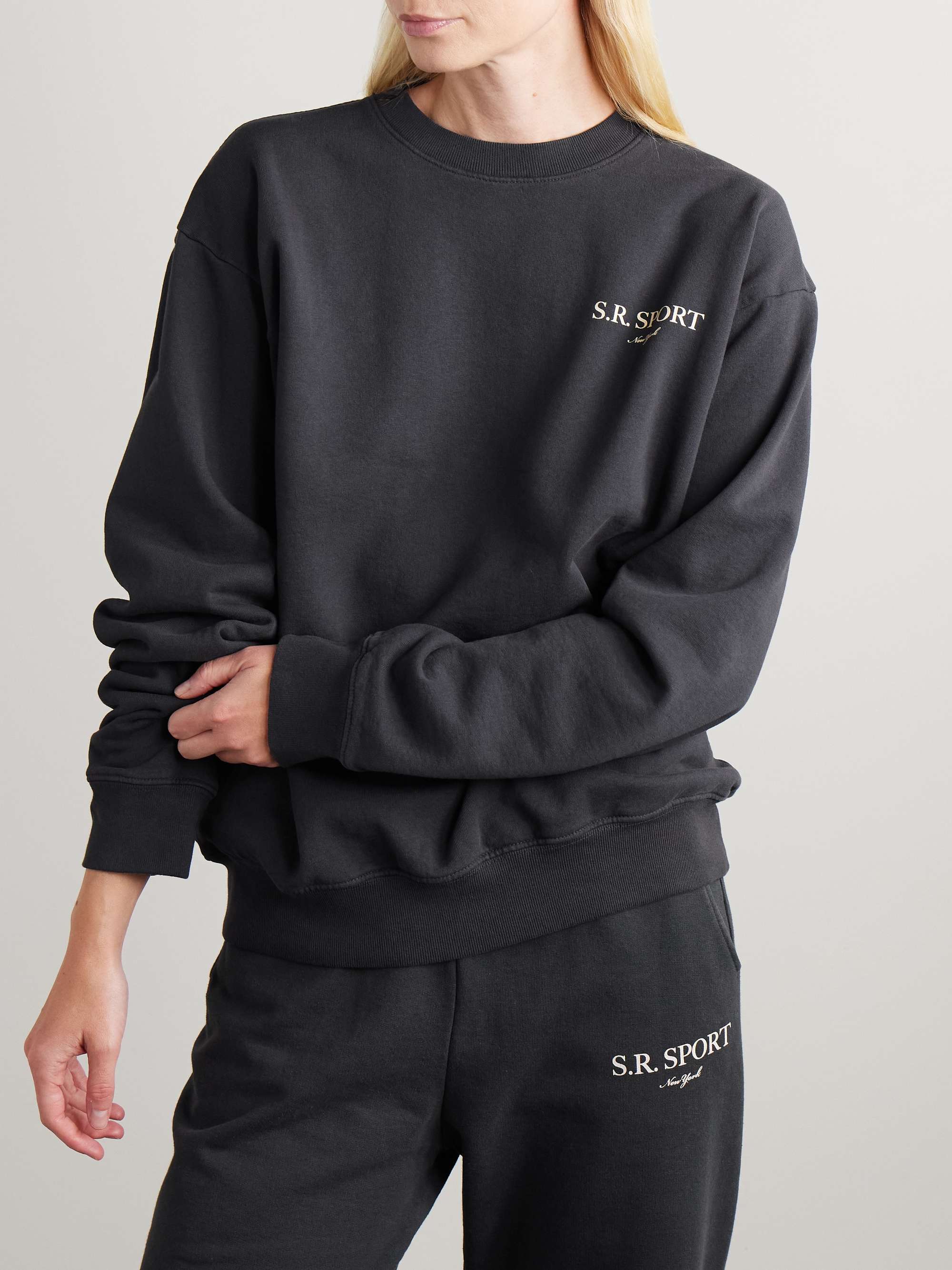 Printed cotton-jersey sweatshirt view