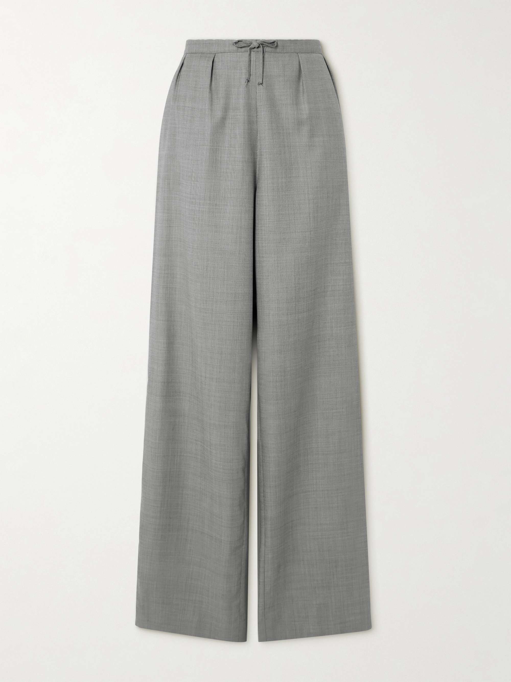 Cove wool-twill straight-leg pants view