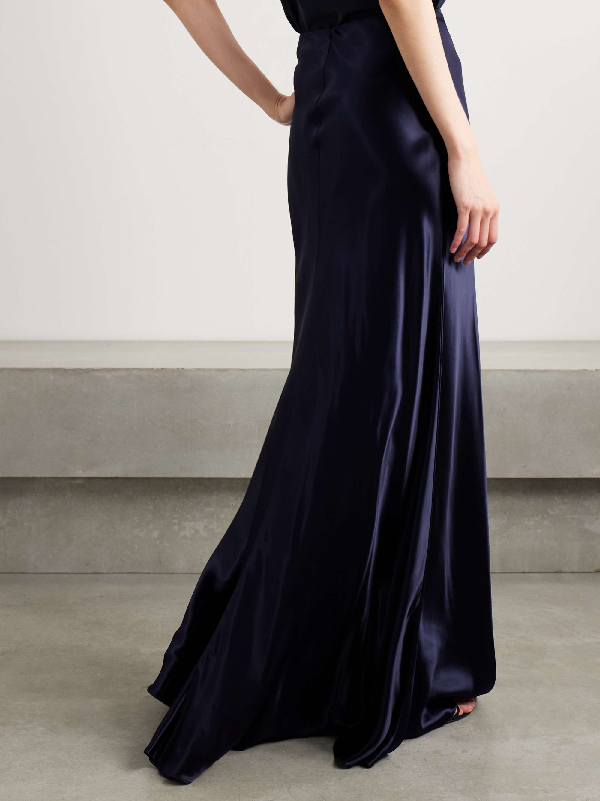 Masina charmeuse maxi skirt view