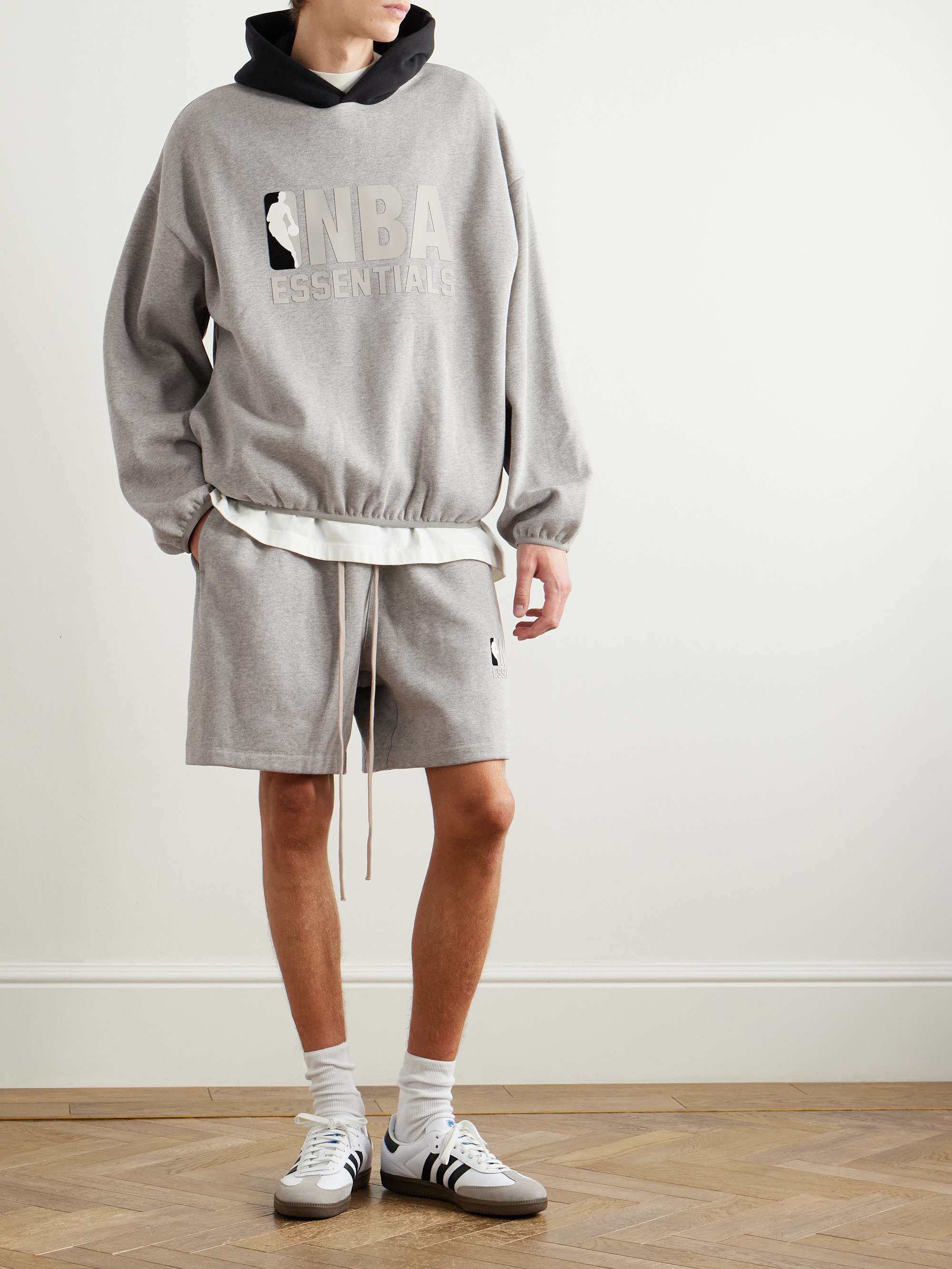 + NBA Printed Cotton-Blend Jersey Hoodie view