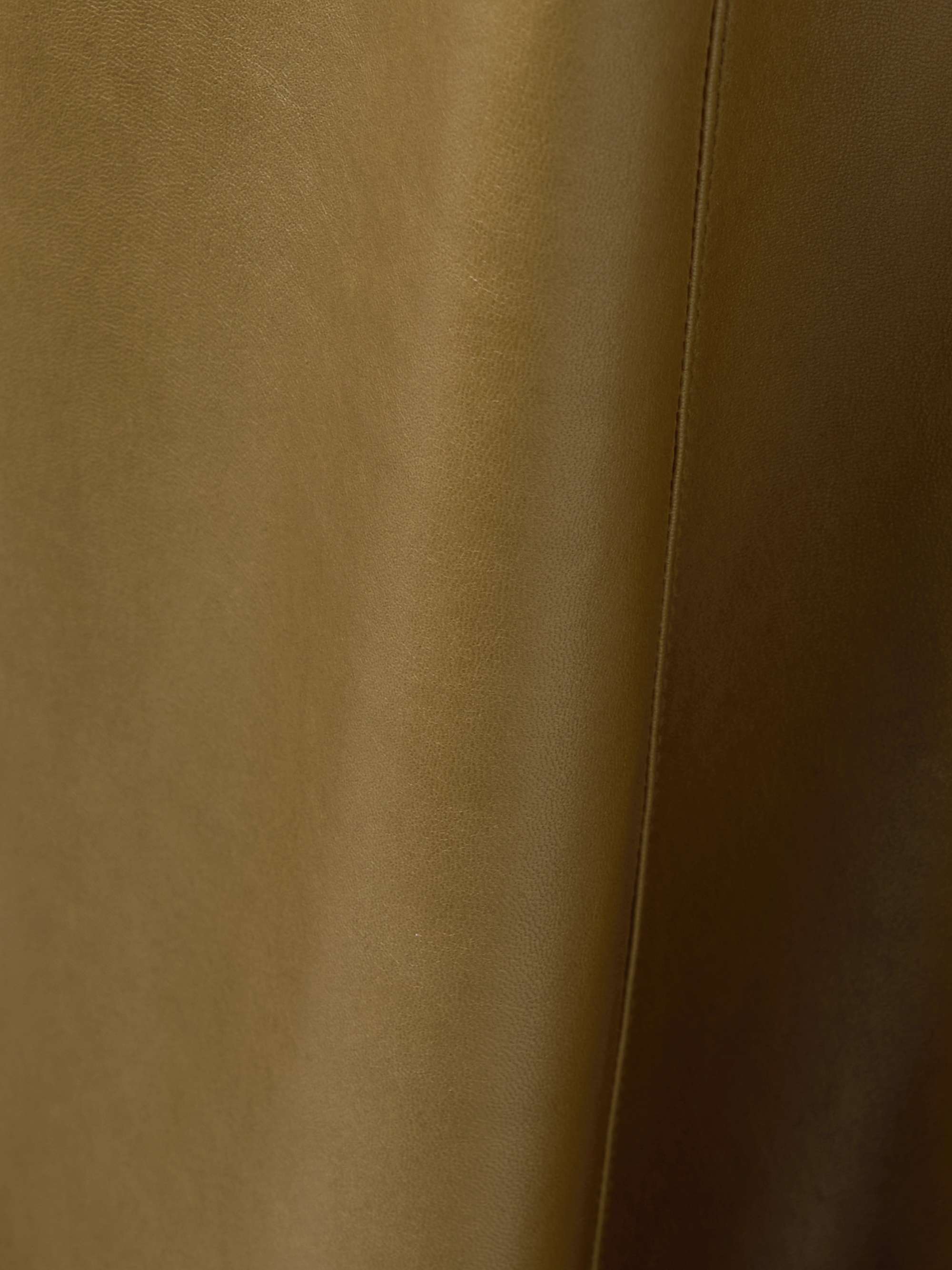 Paneled pleated leather midi skirt view