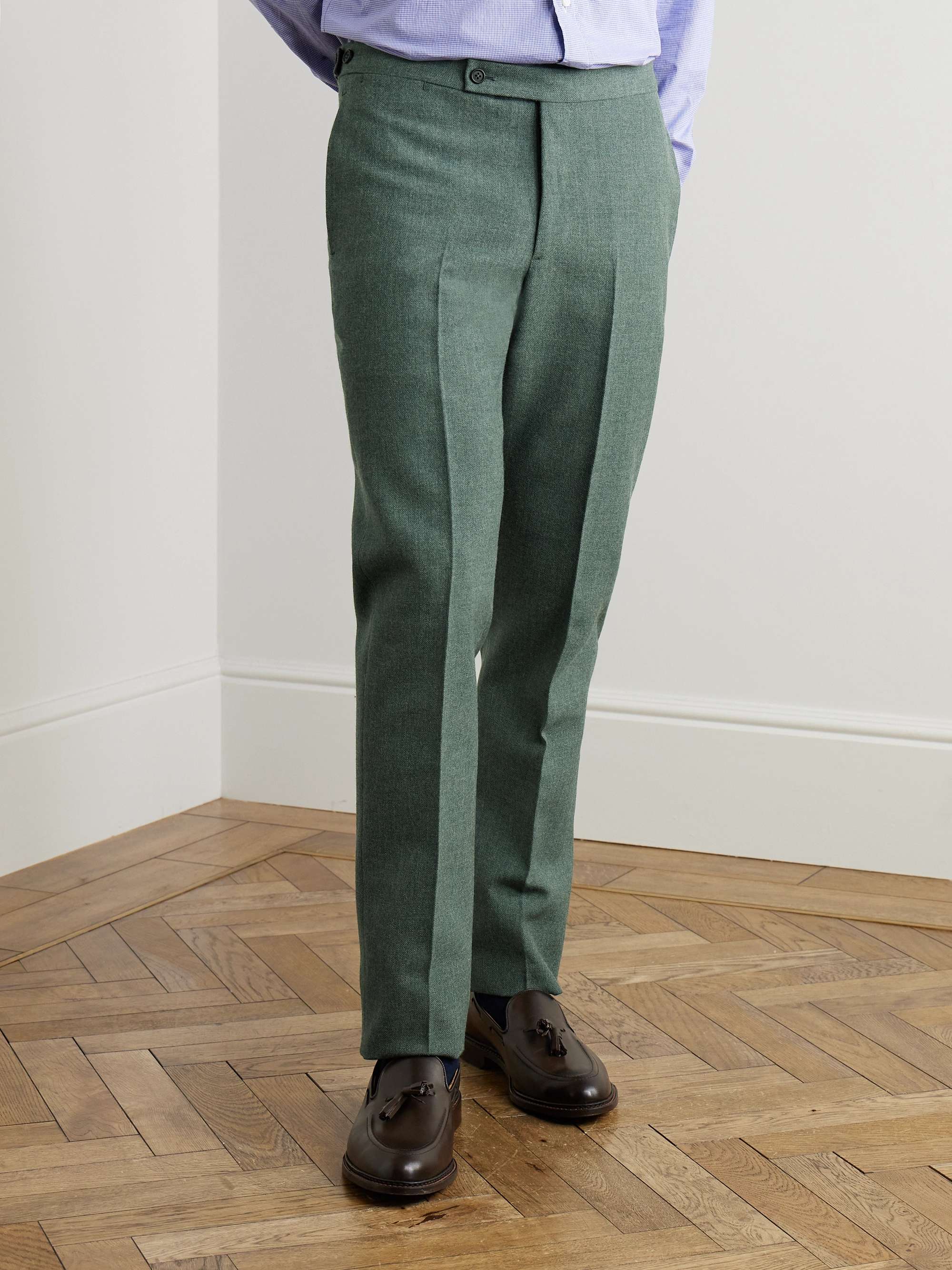 Slim-Fit Wool Suit Trousers view