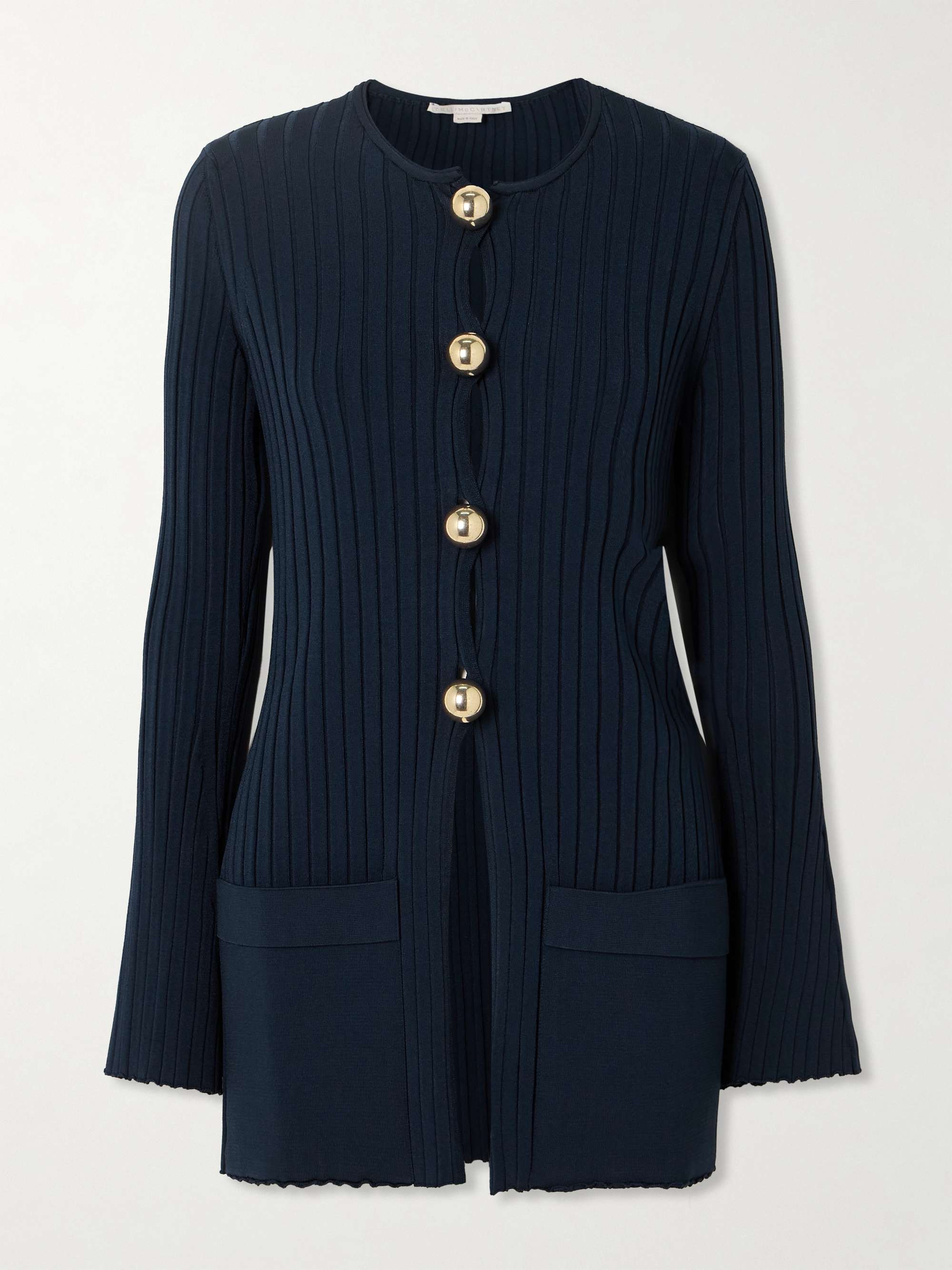 Ribbed-knit cardigan view