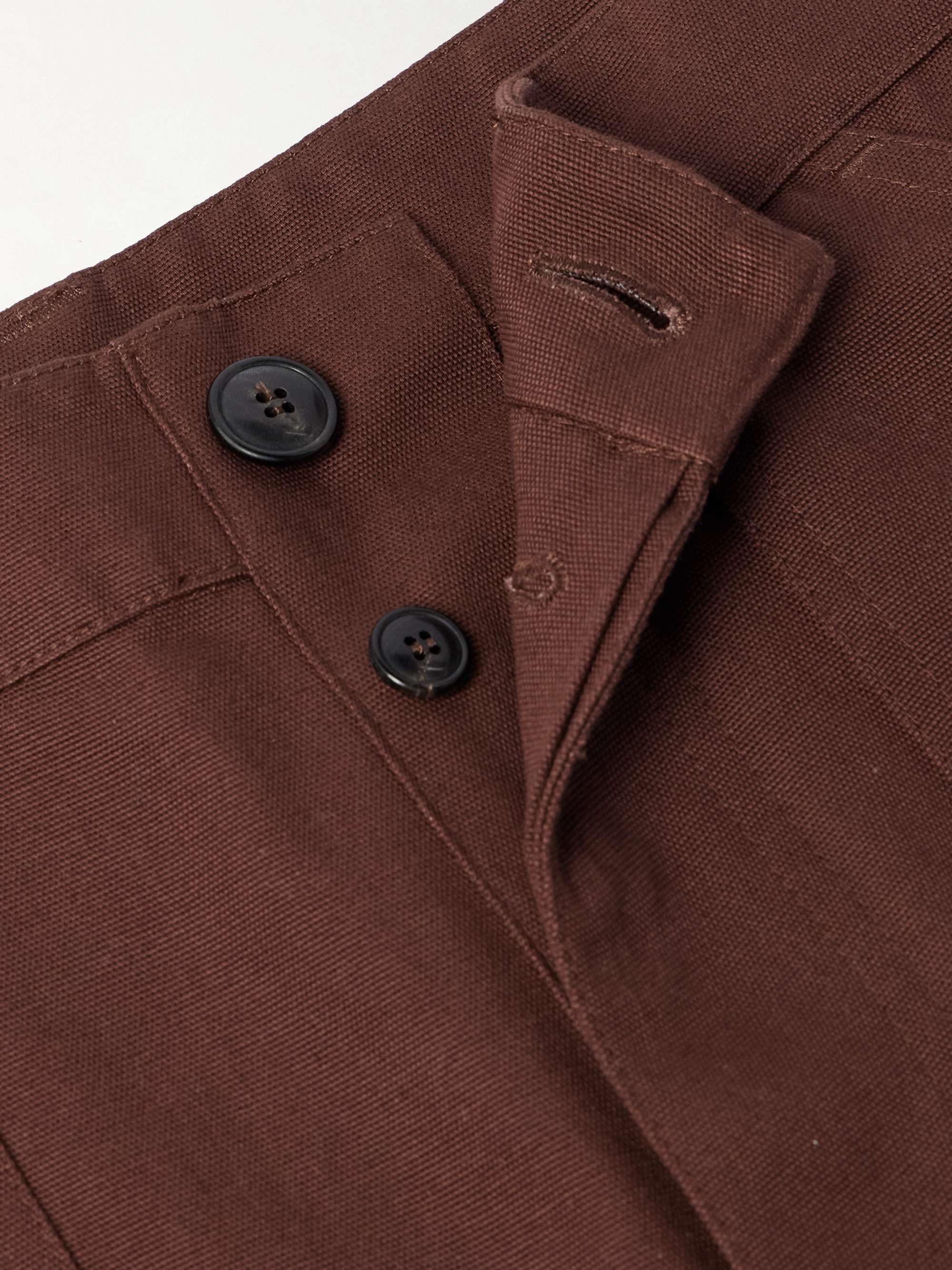 Garden Straight-Leg Cotton-Canvas Trousers view