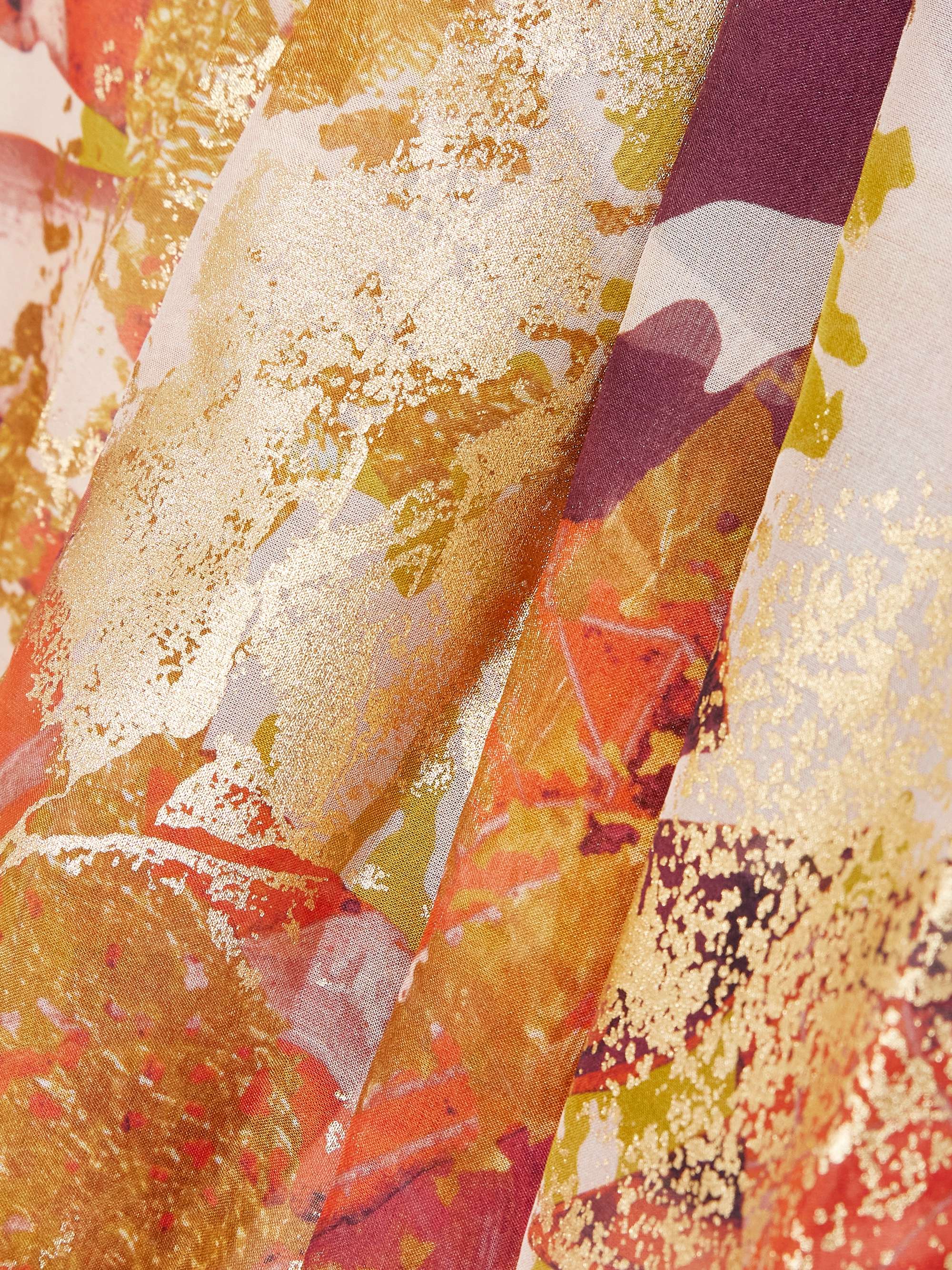 Antique Shard metallic printed silk-chiffon gown view