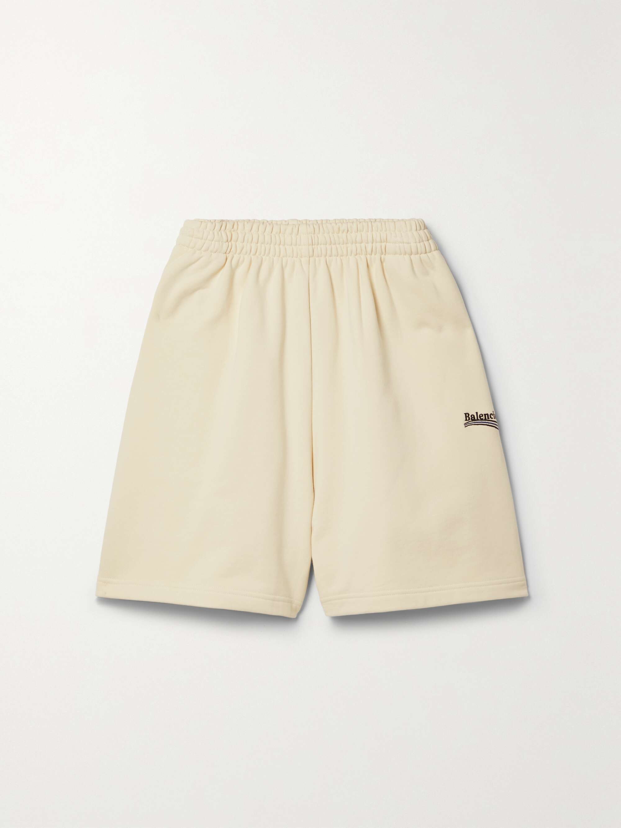 Embroidered cotton-jersey shorts view