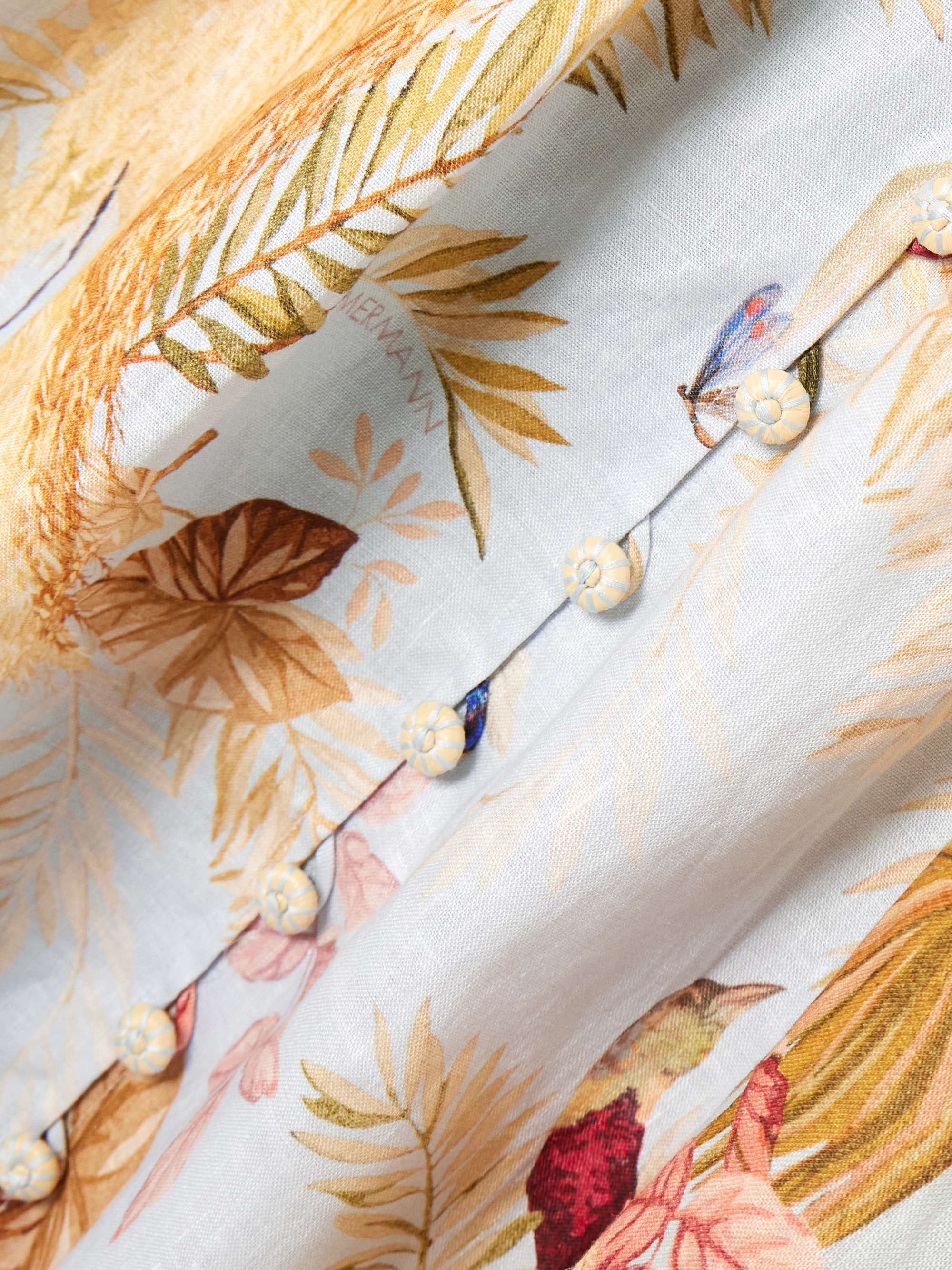 Ascension floral-print linen mini dress view